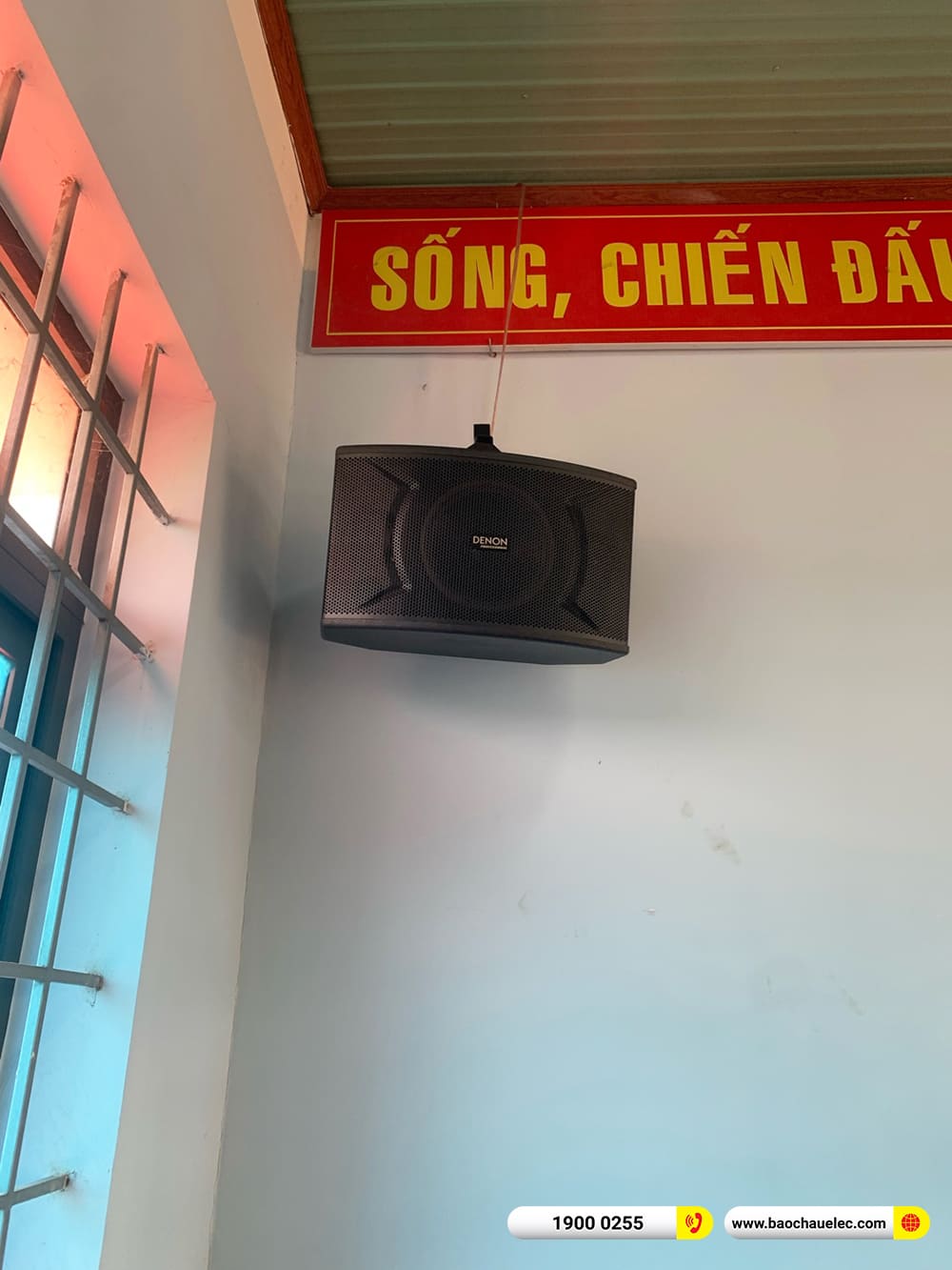 Lắp đặt d&agrave;n &acirc;m thanh hội trường Denon cho trường THPT Nguyễn Tr&atilde;i ở Đăk Lăk