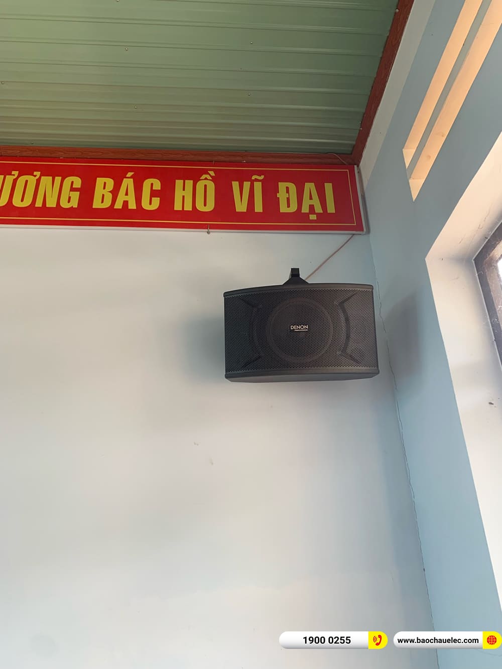 Lắp đặt d&agrave;n &acirc;m thanh hội trường Denon cho trường THPT Nguyễn Tr&atilde;i ở Đăk Lăk