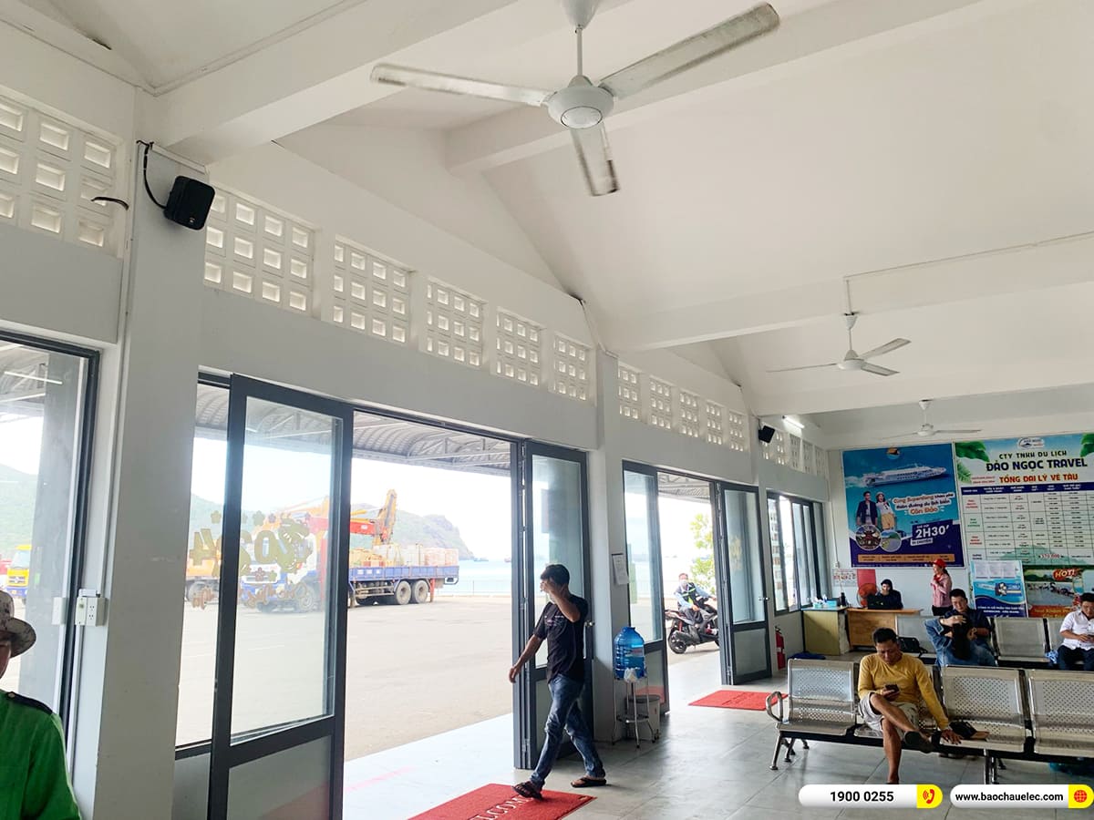 Lắp đặt d&agrave;n &acirc;m thanh JBL cho Ph&ograve;ng khai th&aacute;c - Dịch vụ BQL Cảng Bến Đầm ở C&ocirc;n Đảo
