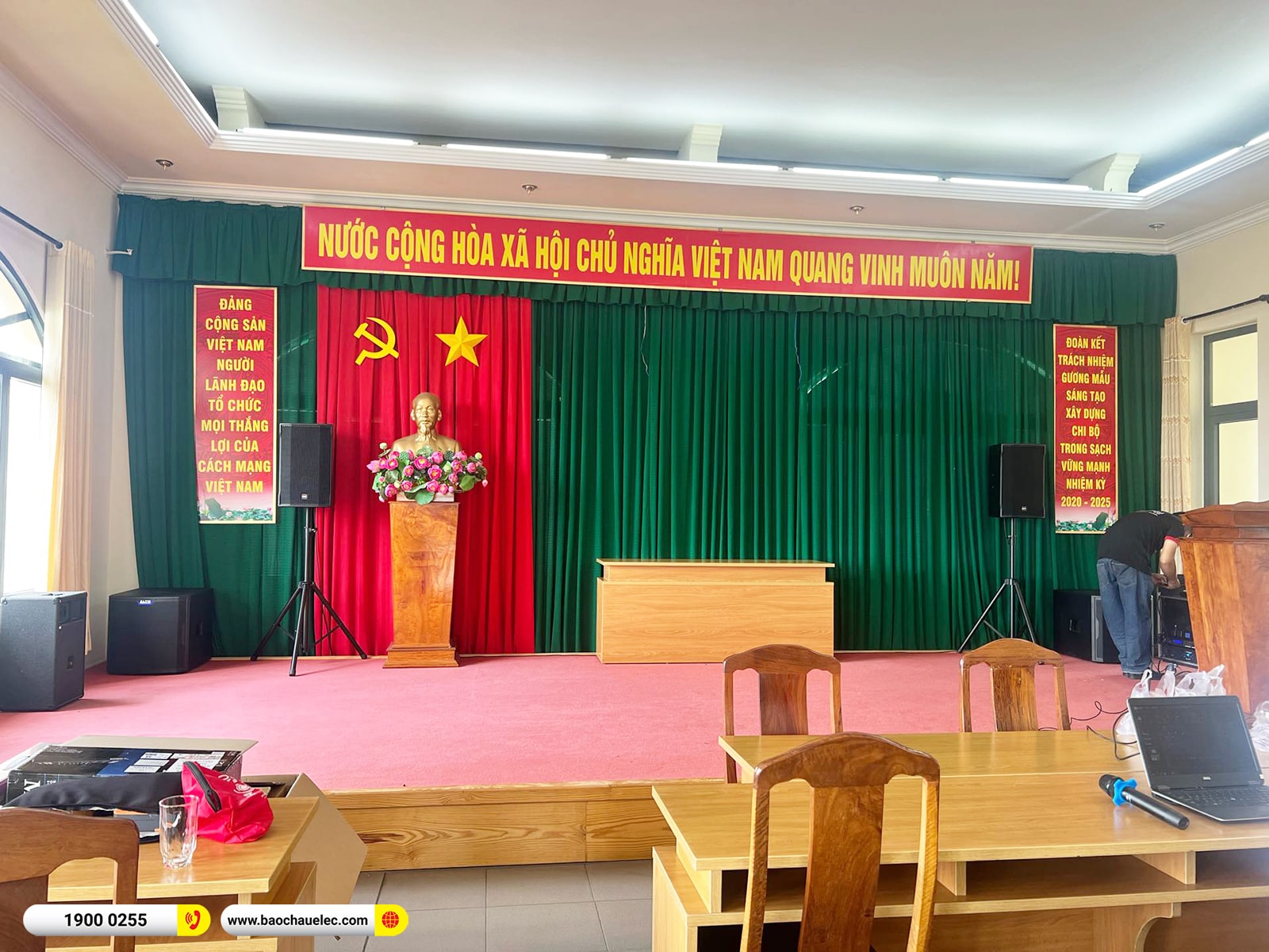 Lắp đặt d&agrave;n &acirc;m thanh hội trường RCF cho Ng&acirc;n h&agrave;ng BIDV tại Đ&agrave; Lạt 