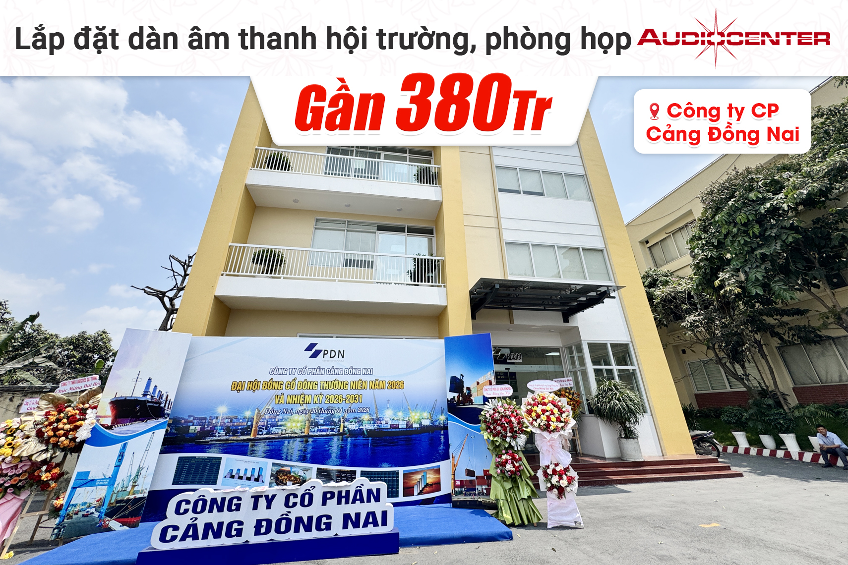 Lắp đặt dàn âm thanh hội trường, phòng họp Audiocenter gần 380tr cho Công Ty CP Cảng Đồng Nai