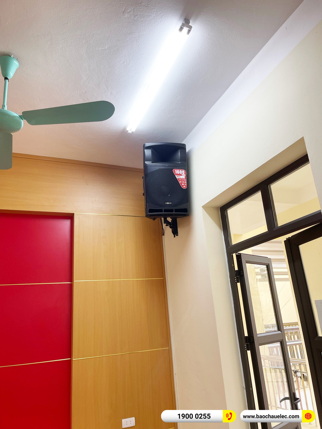 d&agrave;n &acirc;m thanh hội trường Audiocenter cho Trường TH S&ocirc;ng Đ&agrave; tại H&ograve;a B&igrave;nh