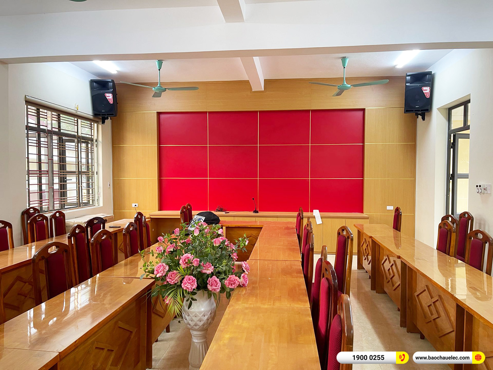d&agrave;n &acirc;m thanh hội trường Audiocenter cho Trường TH S&ocirc;ng Đ&agrave; tại H&ograve;a B&igrave;nh