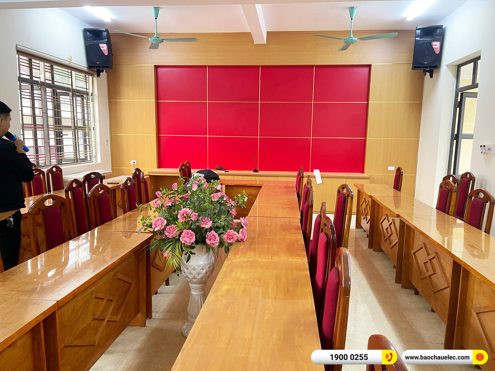d&agrave;n &acirc;m thanh hội trường Audiocenter cho Trường TH S&ocirc;ng Đ&agrave; tại H&ograve;a B&igrave;nh