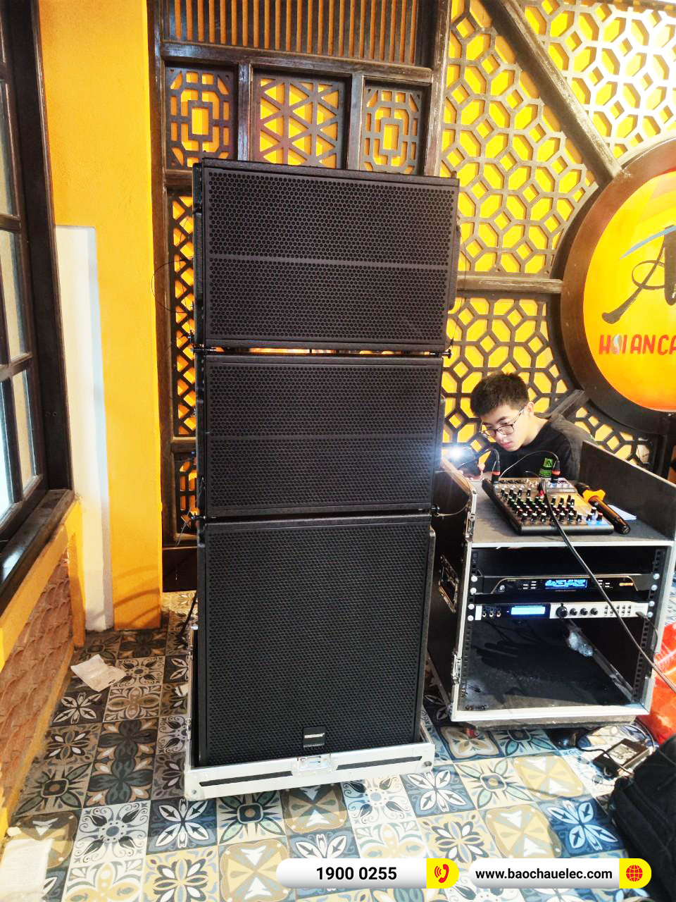 Lắp đặt d&agrave;n &acirc;m thanh Array Temeisheng cho qu&aacute;n Cafe An Hội An tại H&agrave; Nội 
