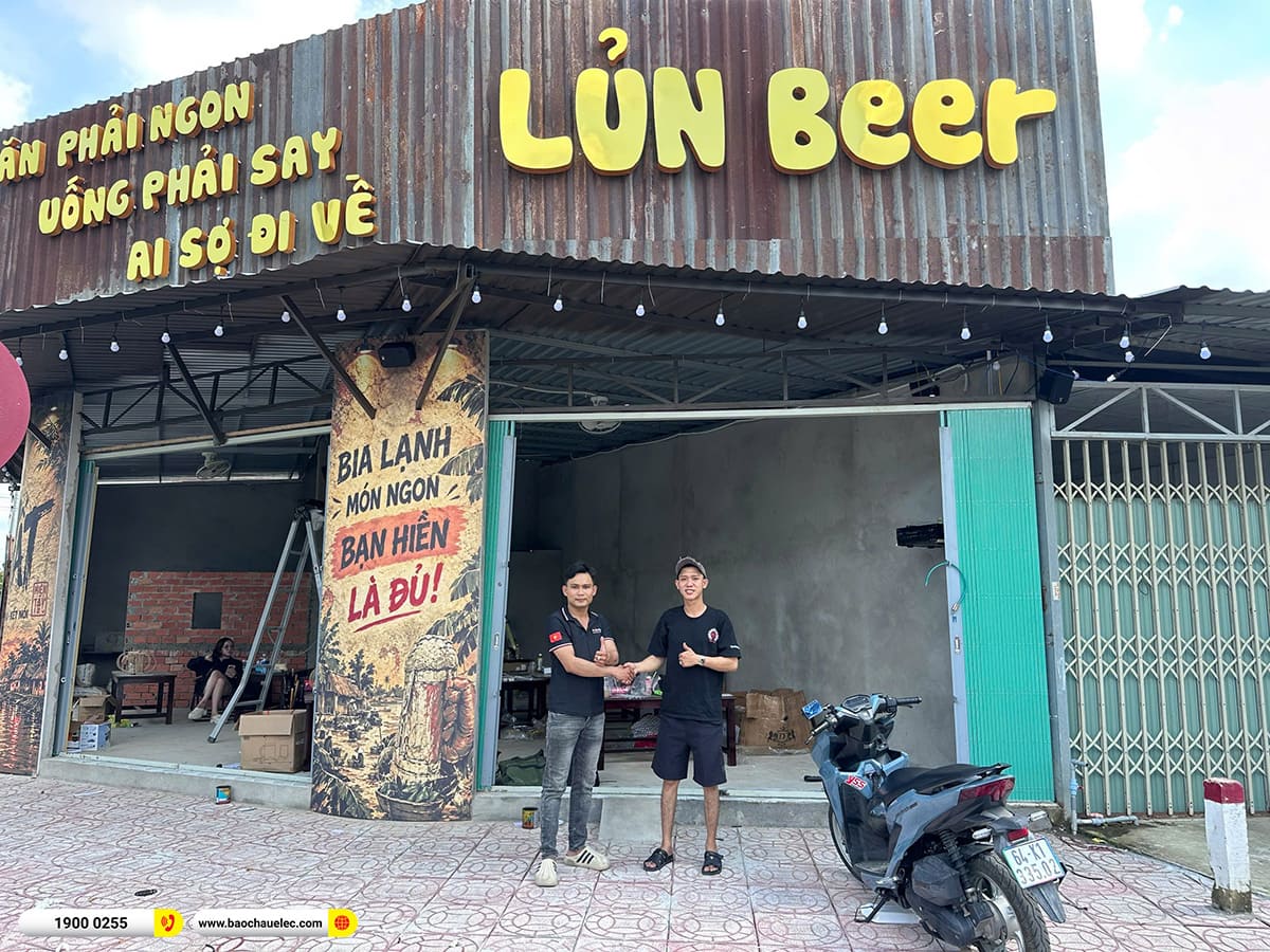 Lắp đặt d&agrave;n &acirc;m thanh JBL gần 20tr cho qu&aacute;n Lủn Beer tại Vĩnh Long