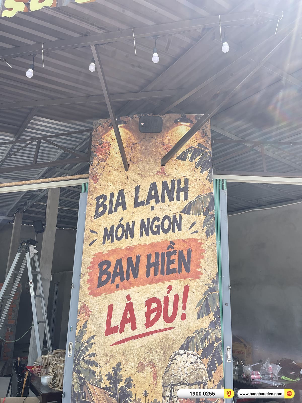 Lắp đặt d&agrave;n &acirc;m thanh JBL gần 20tr cho qu&aacute;n Lủn Beer tại Vĩnh Long