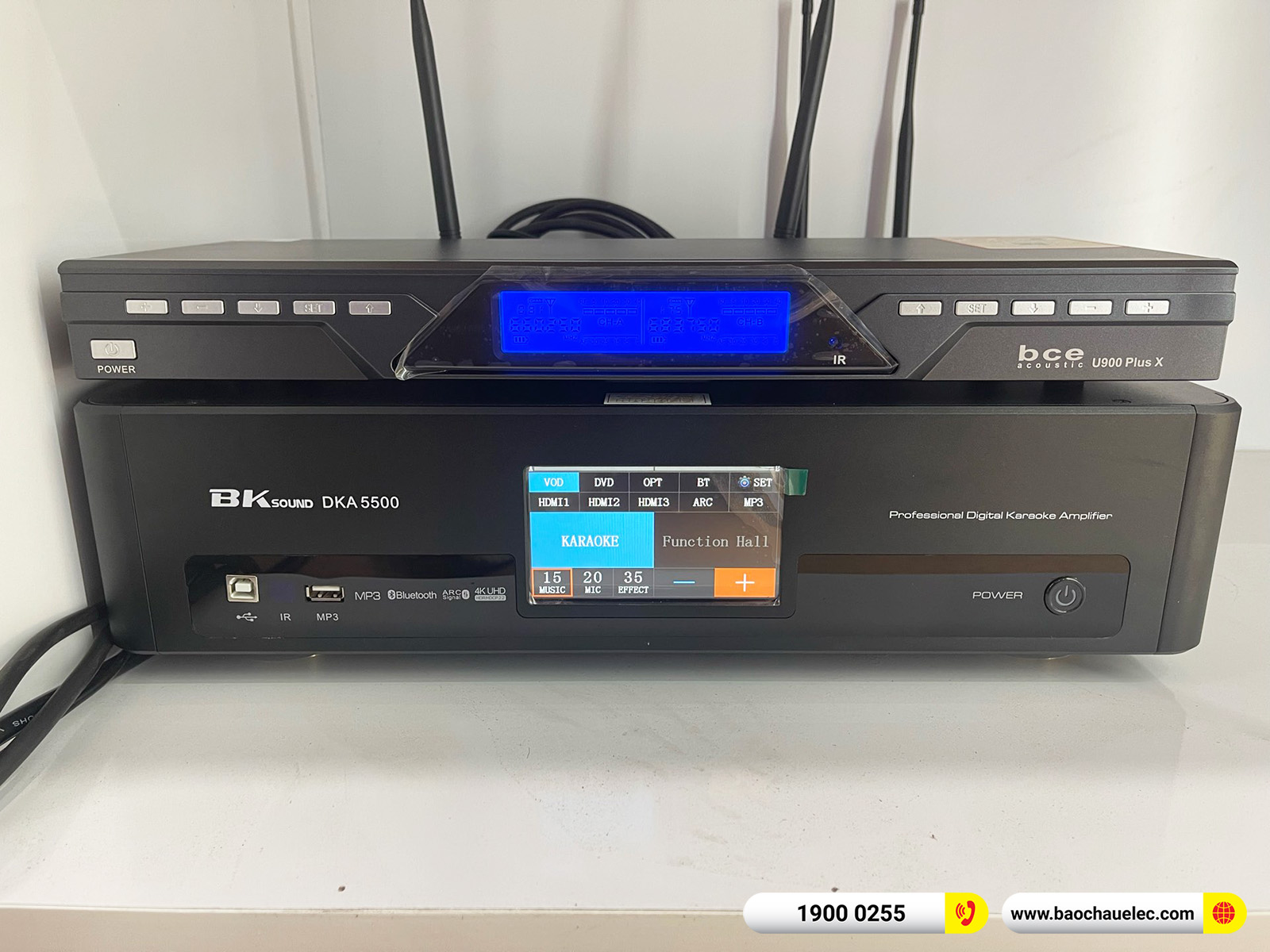 Lắp đặt d&agrave;n karaoke BIK gần 17tr cho Salon t&oacute;c anh Minh tại H&agrave; Nội (BIK BJ-S668, BKSound DKA 5500, U900 Plus X)