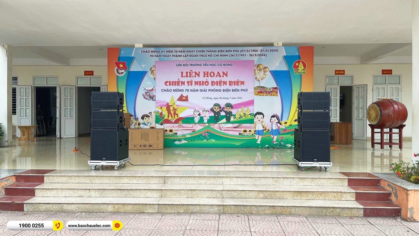 Lắp đặt d&agrave;n &acirc;m thanh gần 100tr cho trường TH Cổ Đ&ocirc;ng tại H&agrave; Nội