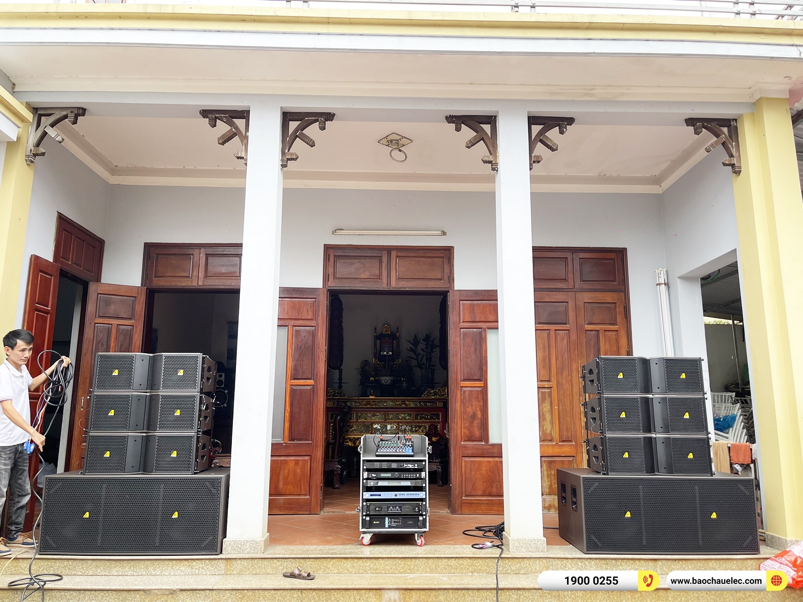 Lắp đặt d&agrave;n Line Array Actpro sự kiện, đ&aacute;m cưới gần 160tr cho anh Minh tại Bắc Ninh (Actpro KR212, KR28, DSP48, MG12XU,&hellip;) 