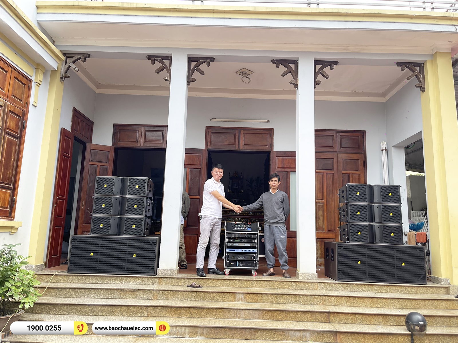 Lắp đặt dàn Line Array Actpro sự kiện, đám cưới gần 160tr cho anh Minh tại Bắc Ninh (Actpro KR212, KR28, DSP48, MG12XU,…)