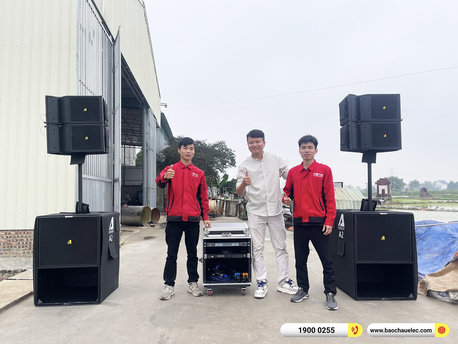 Lắp đặt dàn Line Array Actpro sự kiện, đám cưới gần 90tr cho anh Minh tại Bắc Ninh (Active Actpro A2, KP500, BCE VIP3000,…)
