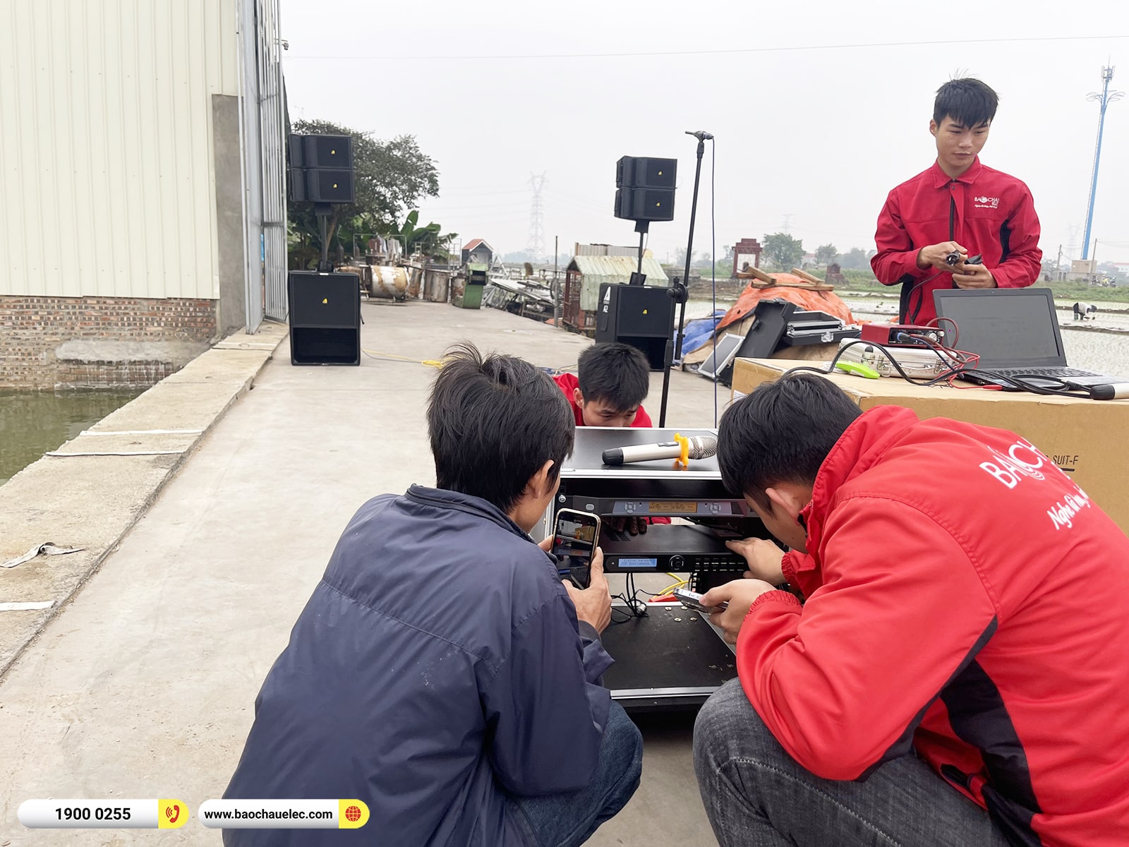 Lắp đặt dàn Line Array Actpro sự kiện, đám cưới gần 90tr cho anh Minh tại Bắc Ninh (Active Actpro A2, KP500, BCE VIP3000,…)