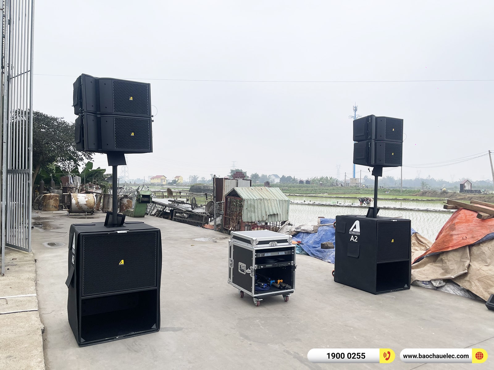 Lắp đặt dàn Line Array Actpro sự kiện, đám cưới gần 90tr cho anh Minh tại Bắc Ninh (Active Actpro A2, KP500, BCE VIP3000,…)