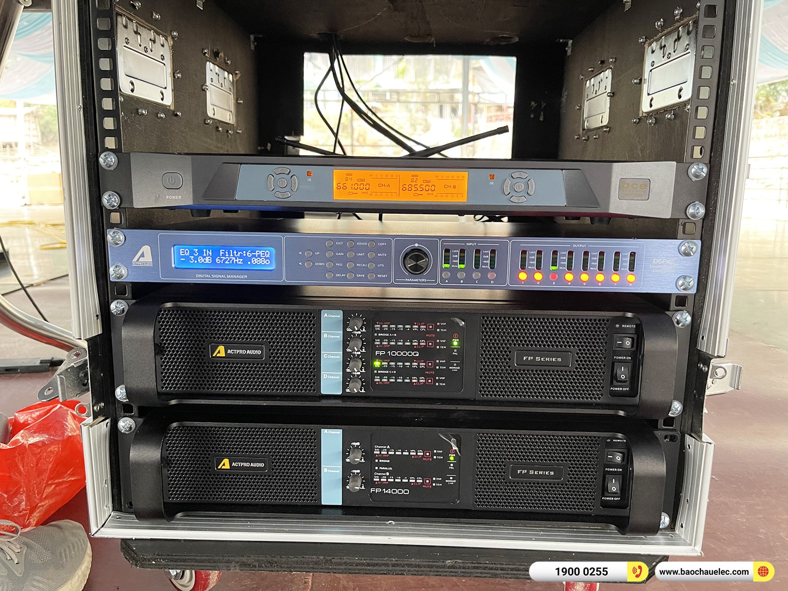 Lắp đặt d&agrave;n Line Array Actpro sự kiện, đ&aacute;m cưới khoảng 162tr cho anh B&ugrave;i tại Sơn La (Actpro KR210, Actpro KR28, FP14000, DSP48,&hellip;)