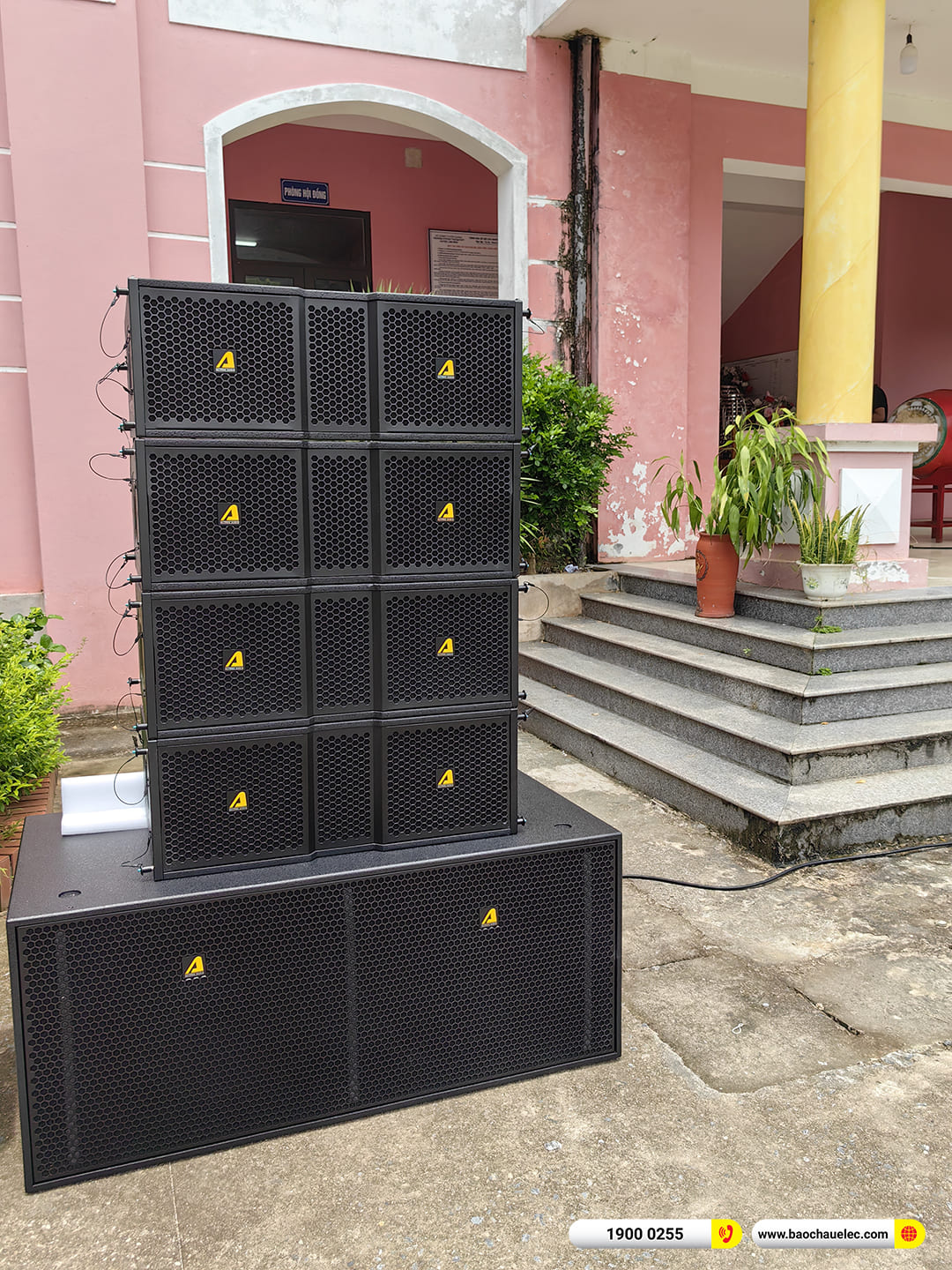 Lắp đặt d&agrave;n Line Array Actpro sự kiện, s&acirc;n khấu cho Trường PT DTNT Tuy&ecirc;n Quang 