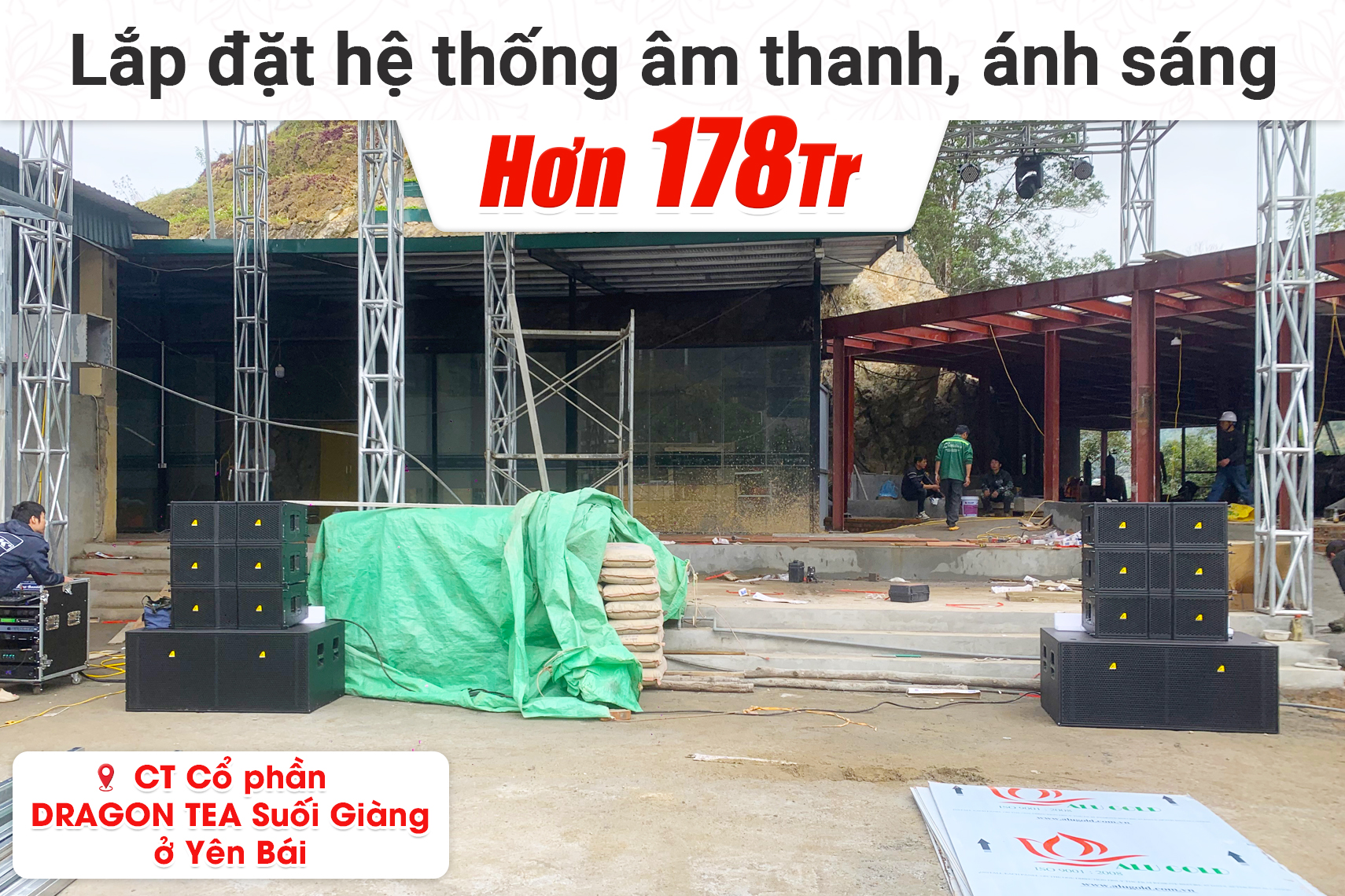 Lắp đặt hệ thống âm thanh, ánh sáng cho công ty CP Dragon Tea Suối Giàng tại Yên Bái