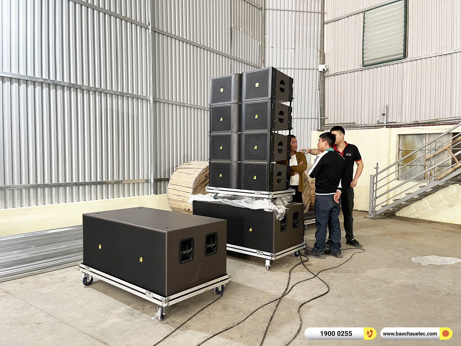 Lắp đặt d&agrave;n Line Array Actpro sự kiện hơn 480tr cho CTCPDV Đặt s&acirc;n Golf Việt Nam (Actpro KR212, HQS218, DSP48, Alpha 2.22,&hellip;) 