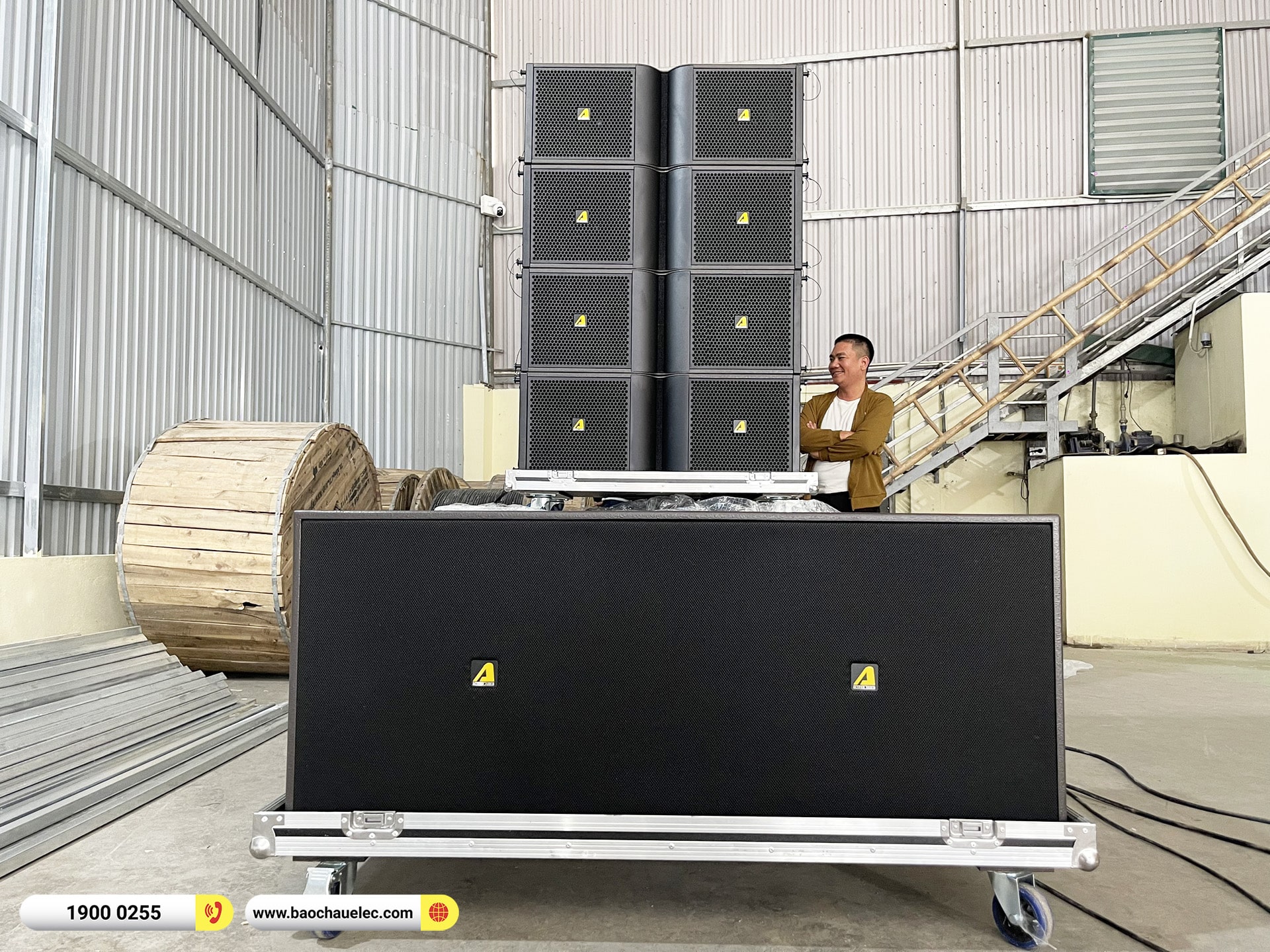 Lắp đặt d&agrave;n Line Array Actpro sự kiện hơn 480tr cho CTCPDV Đặt s&acirc;n Golf Việt Nam (Actpro KR212, HQS218, DSP48, Alpha 2.22,&hellip;) 