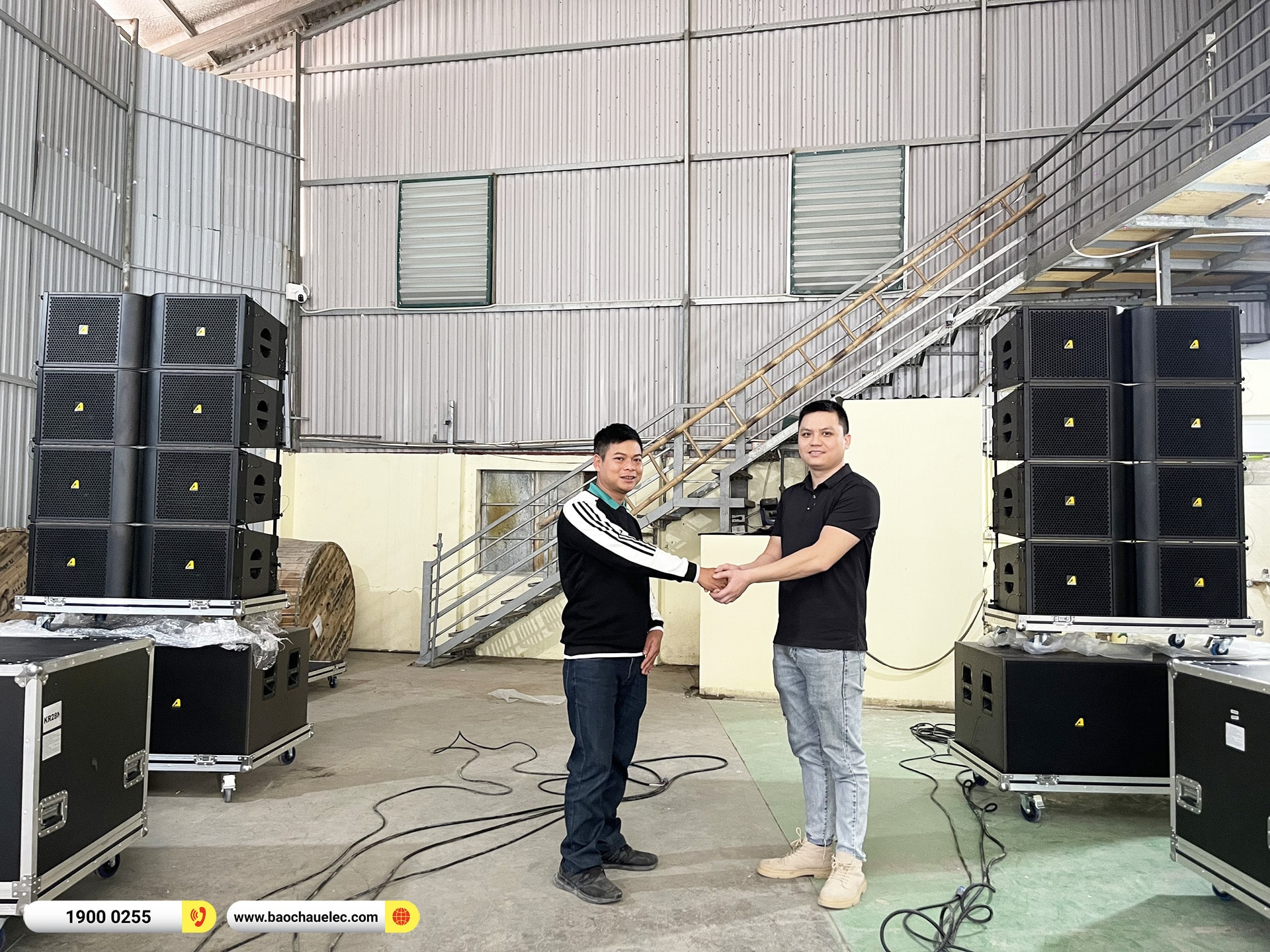 Lắp đặt dàn Line Array Actpro sự kiện hơn 480tr cho CTCPDV Đặt sân Golf Việt Nam (Actpro KR212, HQS218, DSP48, Alpha 2.22,…)
