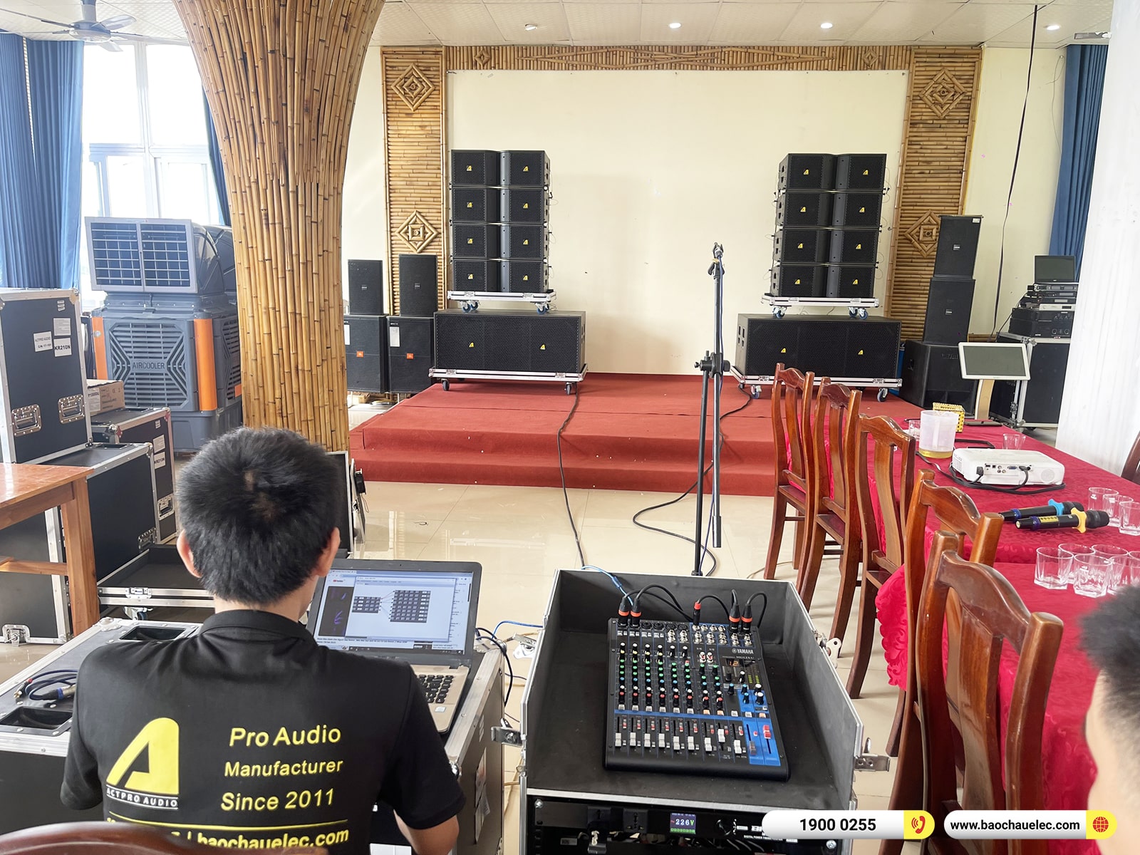 Lắp đặt d&agrave;n Line Array Actpro sự kiện, đ&aacute;m cưới hơn 225tr cho nh&agrave; h&agrave;ng Dũng Phong tại Ninh B&igrave;nh
