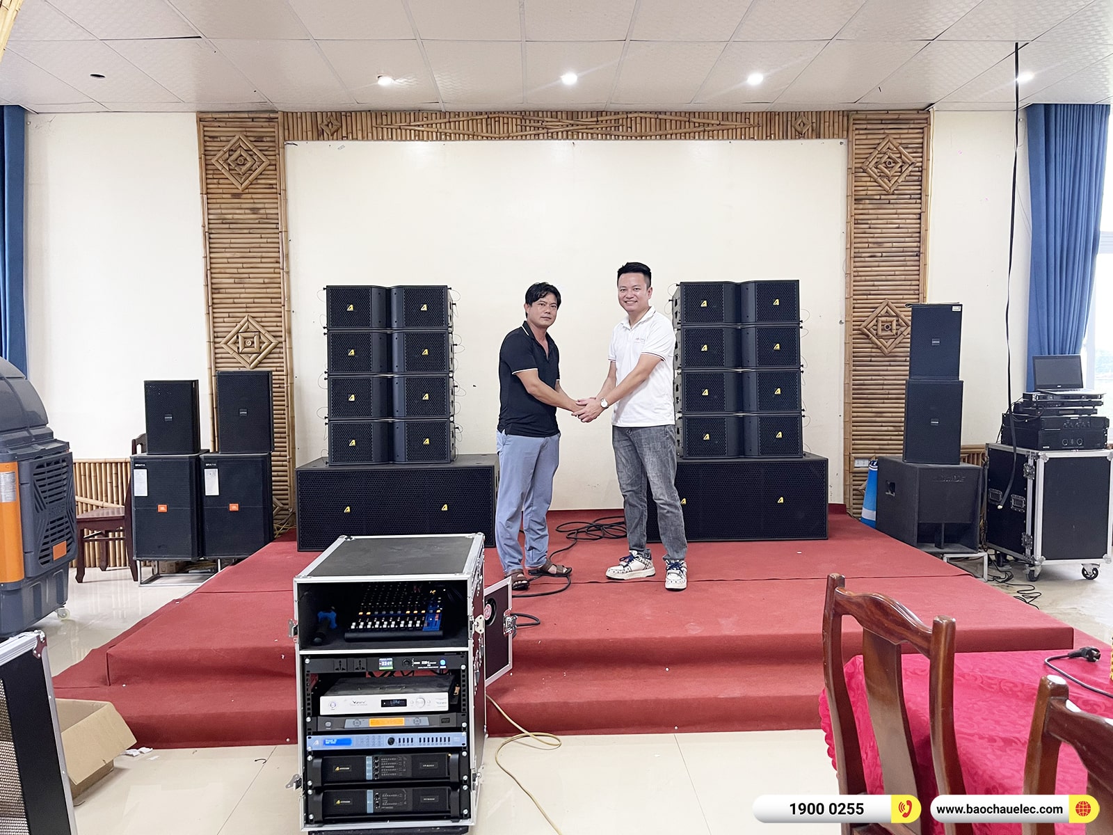 Lắp đặt dàn Line Array Actpro sự kiện, đám cưới hơn 225tr cho nhà hàng Dũng Phong tại Ninh Bình