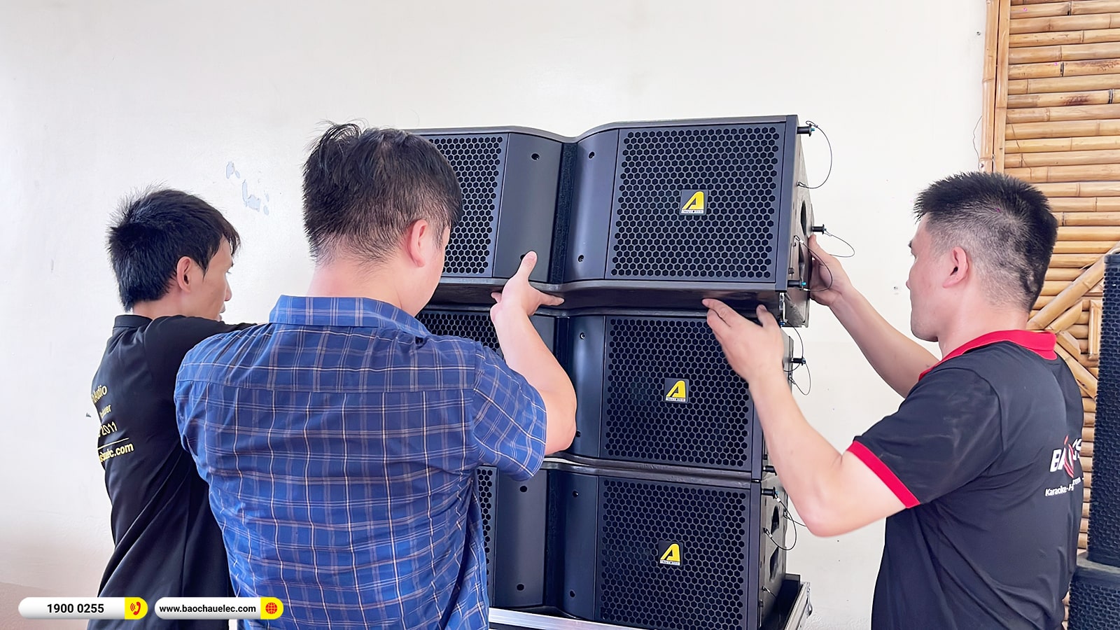 Lắp đặt d&agrave;n Line Array Actpro sự kiện, đ&aacute;m cưới hơn 225tr cho nh&agrave; h&agrave;ng Dũng Phong tại Ninh B&igrave;nh