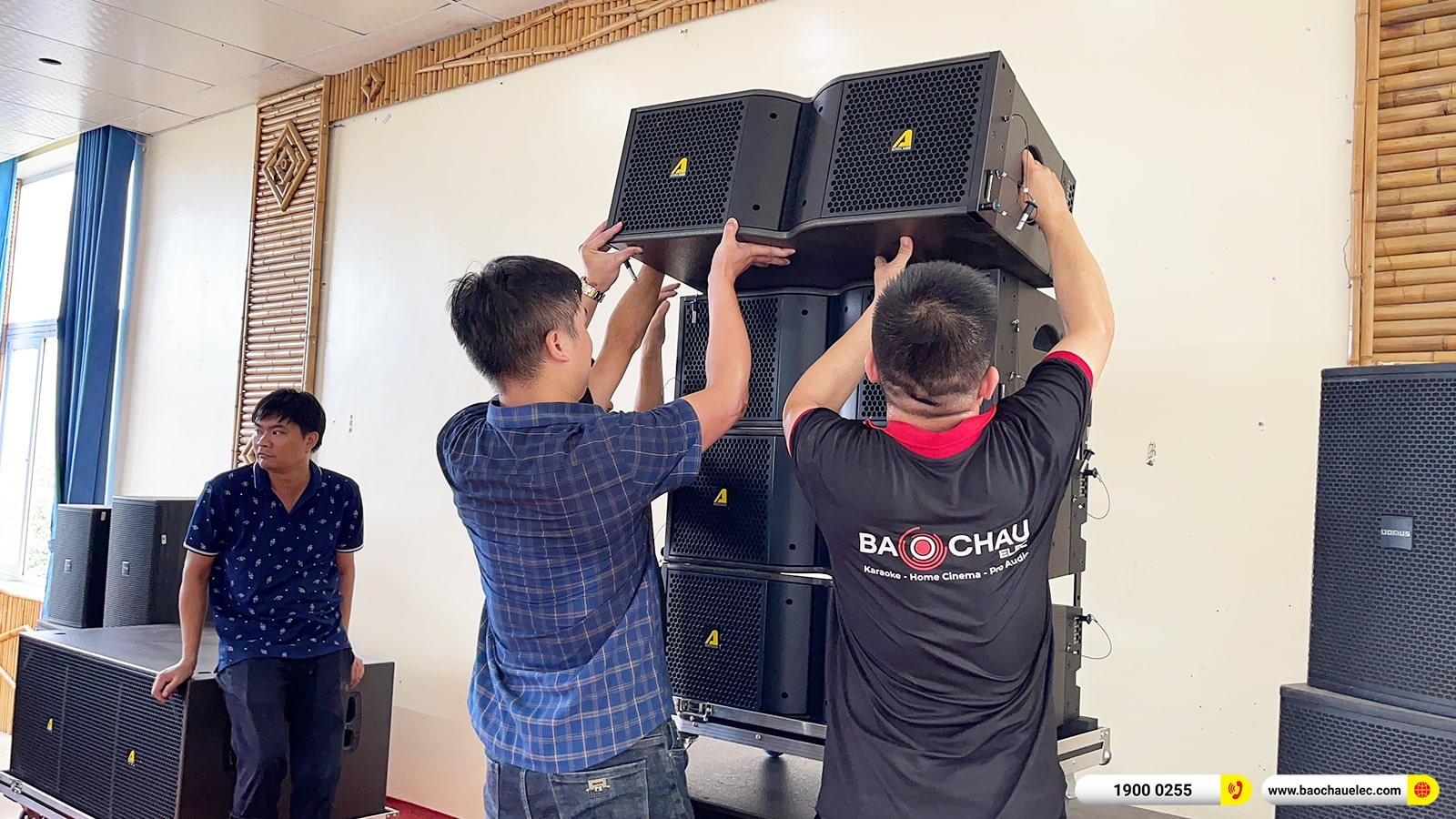 Lắp đặt d&agrave;n Line Array Actpro sự kiện, đ&aacute;m cưới hơn 225tr cho nh&agrave; h&agrave;ng Dũng Phong tại Ninh B&igrave;nh