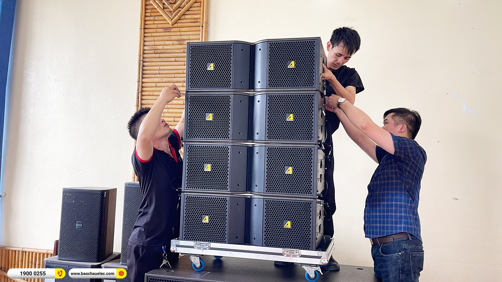 Lắp đặt d&agrave;n Line Array Actpro sự kiện, đ&aacute;m cưới hơn 225tr cho nh&agrave; h&agrave;ng Dũng Phong tại Ninh B&igrave;nh
