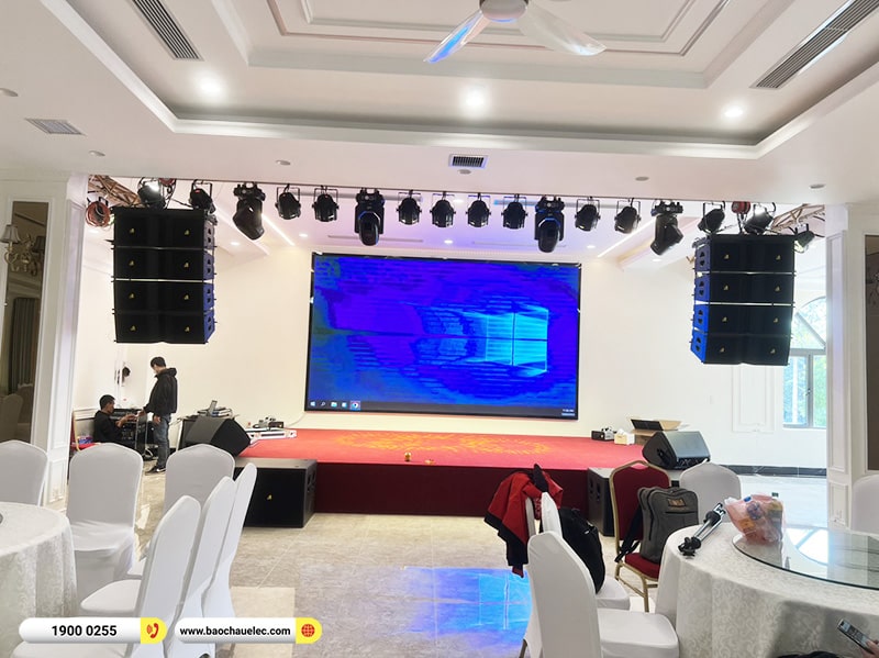 Lắp đặt 2 d&agrave;n Line Array Actpro sự kiện, đ&aacute;m cưới gần 500tr cho nh&agrave; h&agrave;ng Sơn Thủy tại Th&aacute;i Nguy&ecirc;n (Actpro KR210, KR28, TS415, FP14000,...)