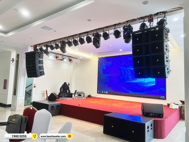 Lắp đặt 2 d&agrave;n Line Array Actpro sự kiện, đ&aacute;m cưới gần 500tr cho nh&agrave; h&agrave;ng Sơn Thủy tại Th&aacute;i Nguy&ecirc;n (Actpro KR210, KR28, TS415, FP14000,...)