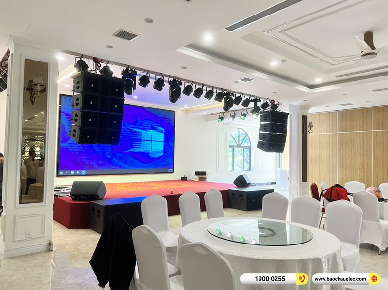 Lắp đặt 2 d&agrave;n Line Array Actpro sự kiện, đ&aacute;m cưới gần 500tr cho nh&agrave; h&agrave;ng Sơn Thủy tại Th&aacute;i Nguy&ecirc;n (Actpro KR210, KR28, TS415, FP14000,...)