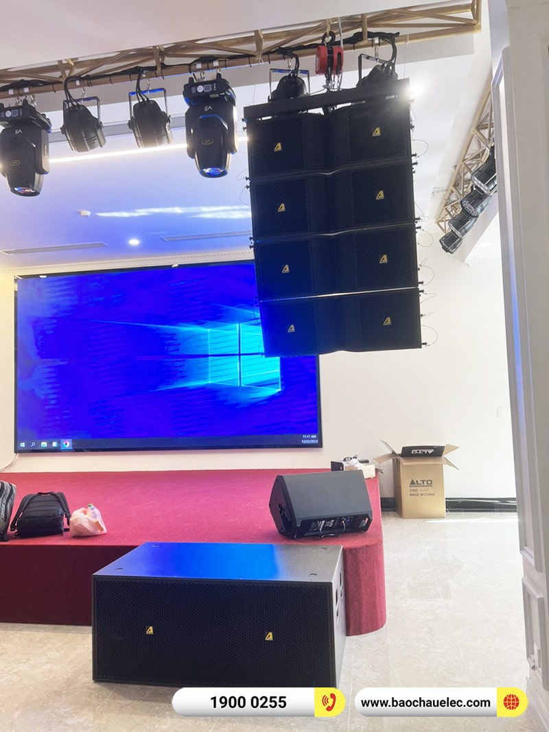 Lắp đặt 2 d&agrave;n Line Array Actpro sự kiện, đ&aacute;m cưới gần 500tr cho nh&agrave; h&agrave;ng Sơn Thủy tại Th&aacute;i Nguy&ecirc;n (Actpro KR210, KR28, TS415, FP14000,...)