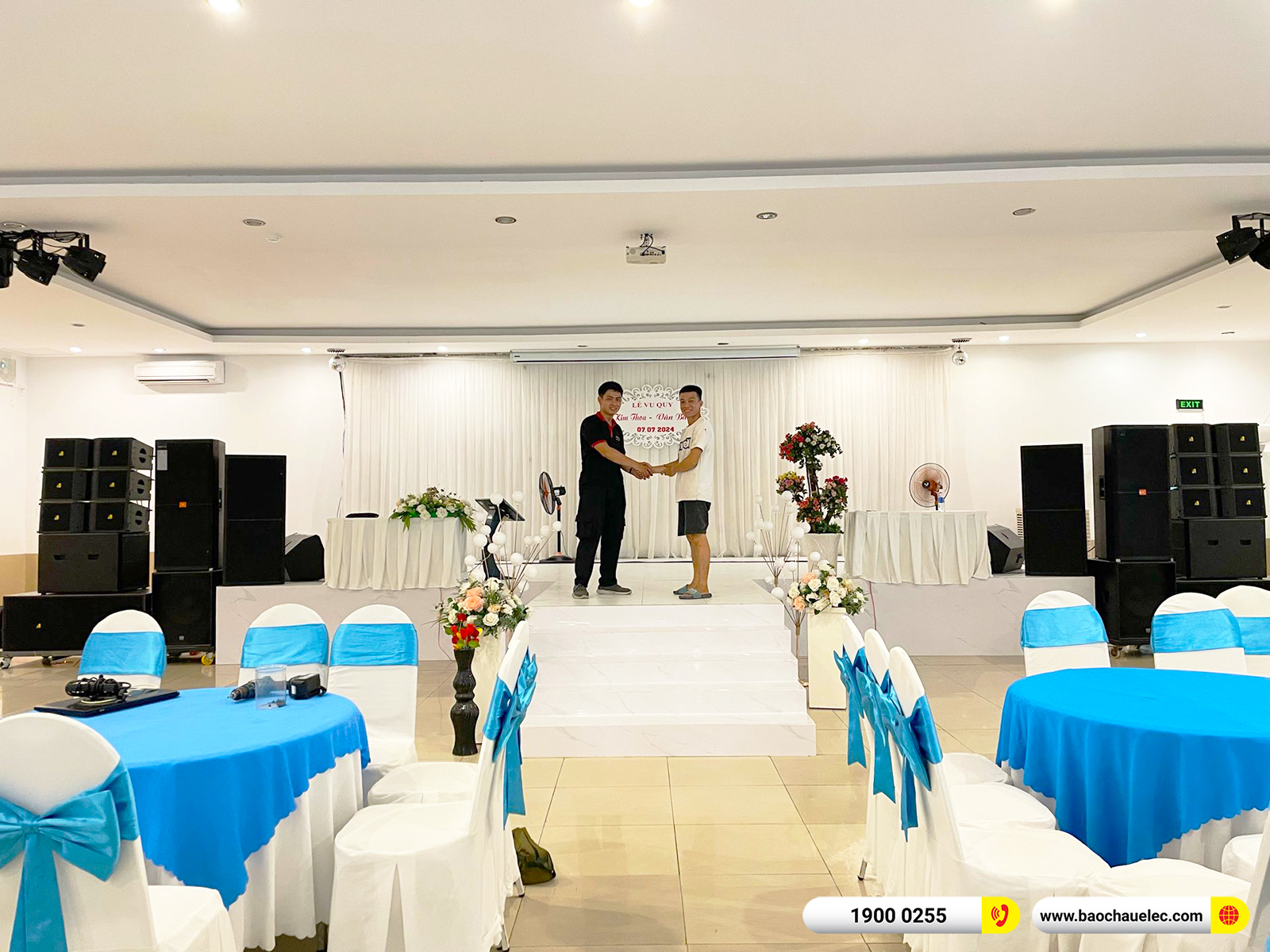 N&acirc;ng cấp d&agrave;n Line Array Actpro hơn 40tr cho TT Tiệc cưới An Thịnh tại Đồng Nai