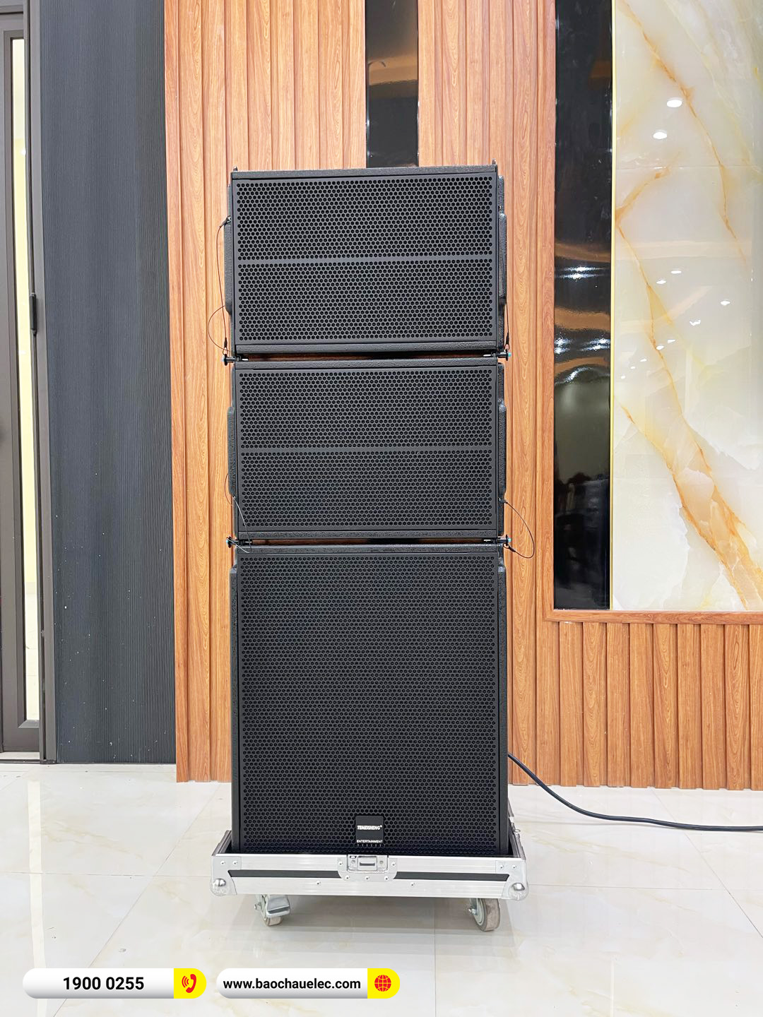 Lắp đặt d&agrave;n &acirc;m thanh Array Temeisheng cho UBND Huyện Ti&ecirc;n Lữ tại Hưng Y&ecirc;n 