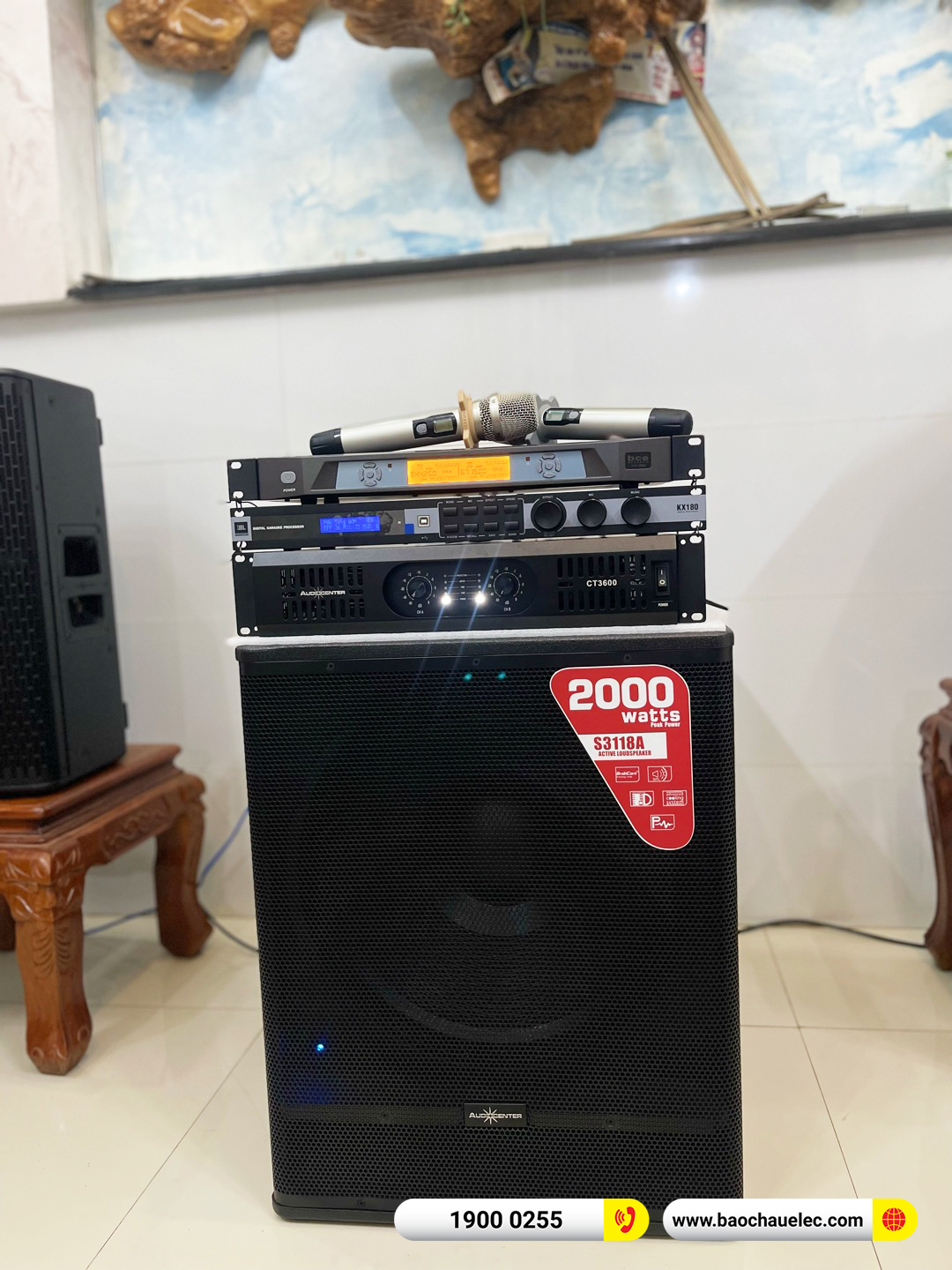 Lắp đặt d&agrave;n karaoke Audiocenter cho anh Tuyền tại Đồng Nai 