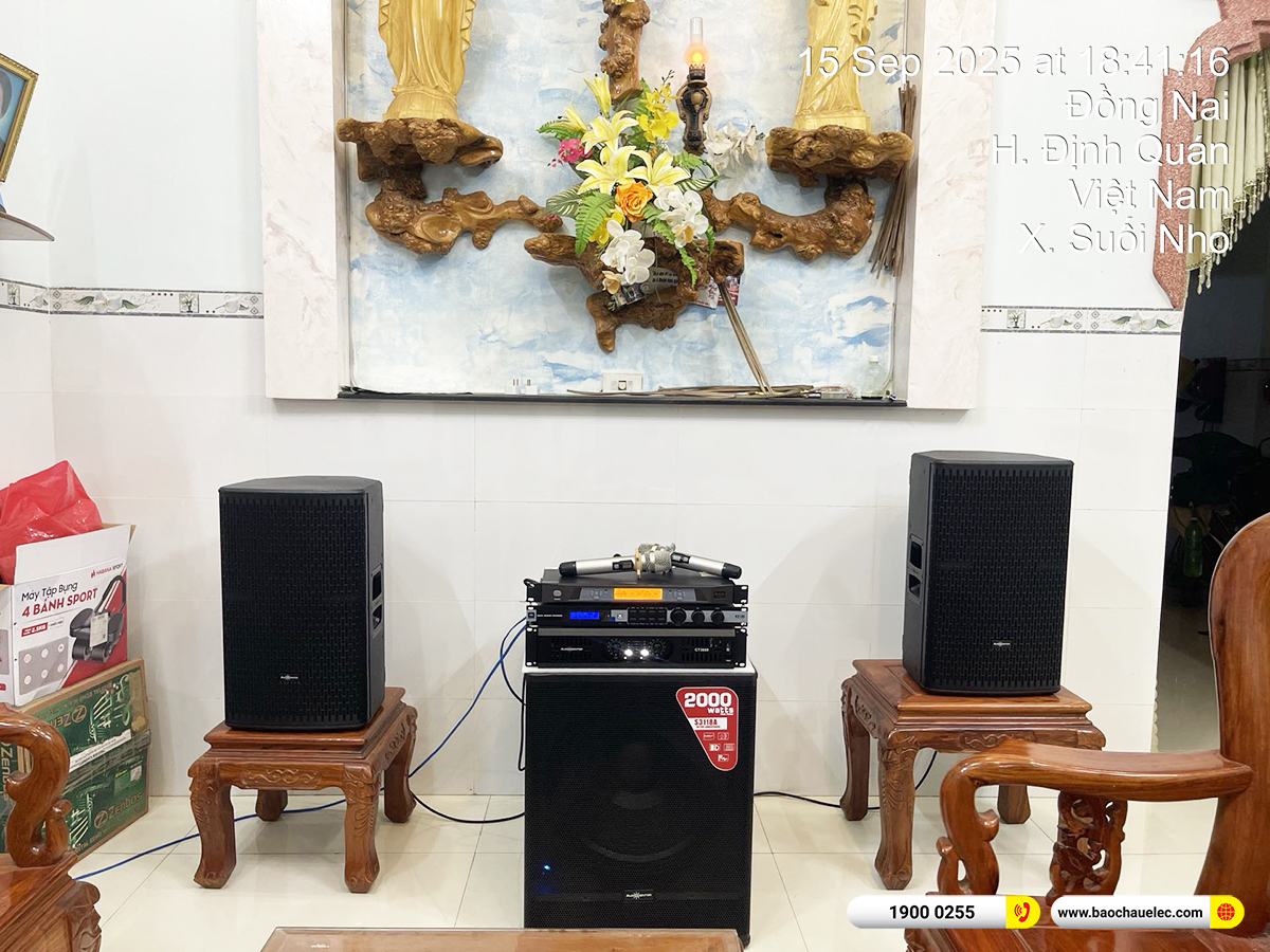 Lắp đặt d&agrave;n karaoke Audiocenter cho anh Tuyền tại Đồng Nai 