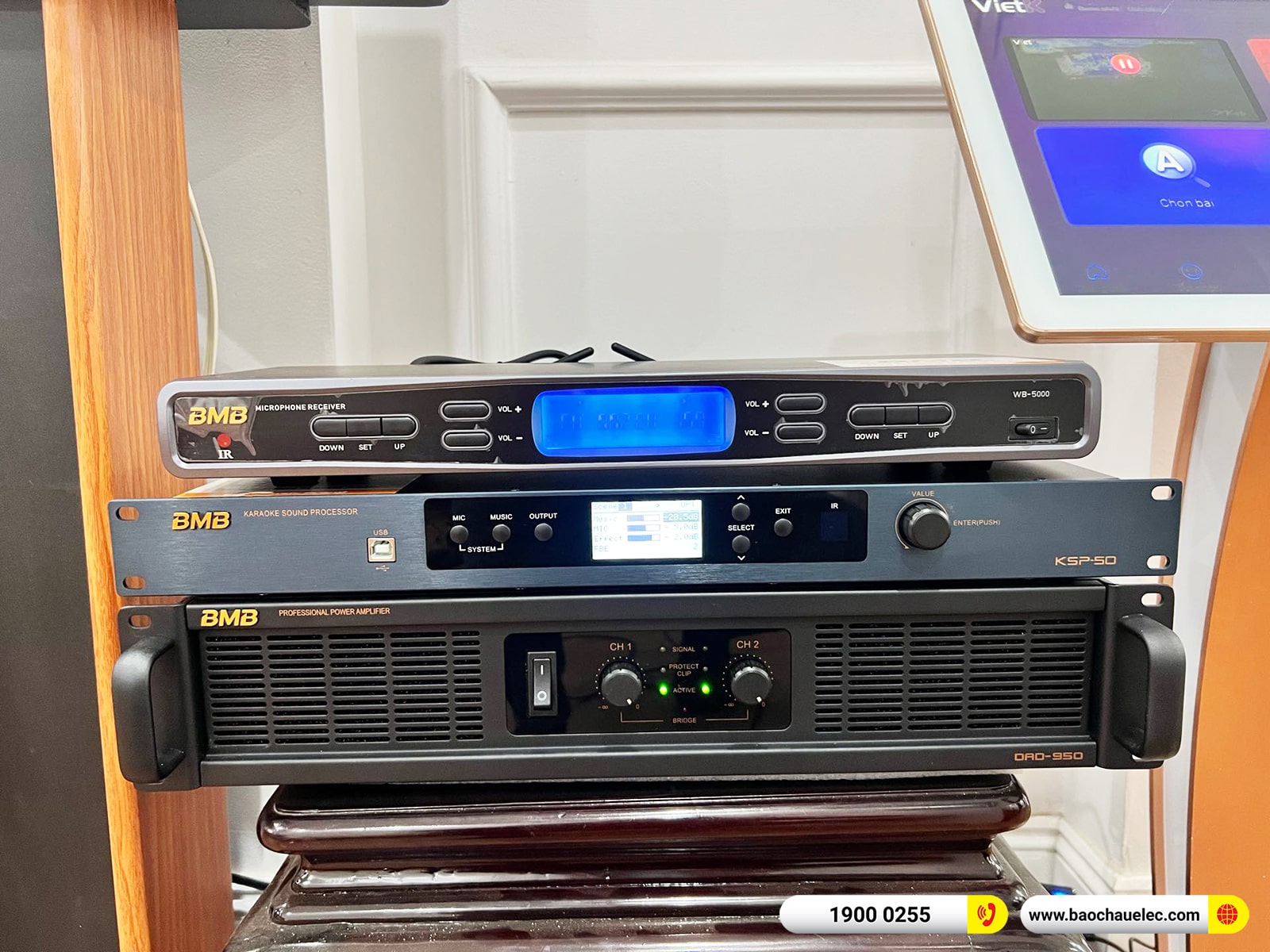 Lắp đặt d&agrave;n karaoke BMB gần 75tr cho chị An tại H&agrave; Nội (BMB 880SE, DAD 950, KSP-50, WB-5000S,&hellip;) 