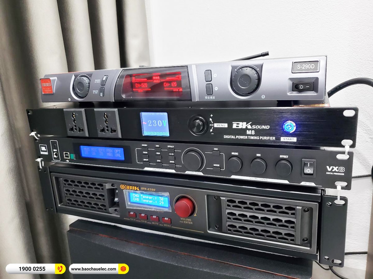 Lắp đặt d&agrave;n karaoke JBL gần 57tr anh Thắng tại H&agrave; Nội (JBL CV1070, BPA-6200, JBL VX8, A120P, S290D,&hellip;)