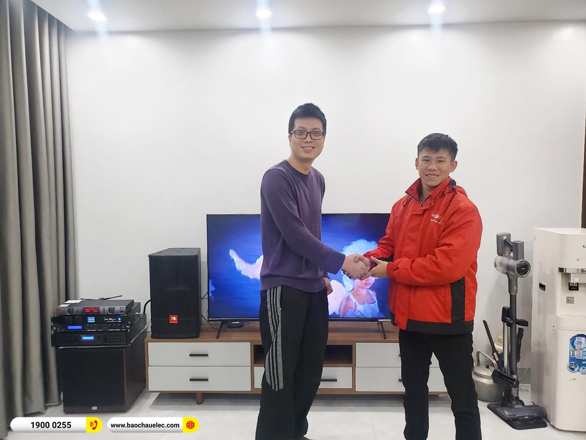 Lắp đặt d&agrave;n karaoke JBL gần 57tr anh Thắng tại H&agrave; Nội (JBL CV1070, BPA-6200, JBL VX8, A120P, S290D,&hellip;)