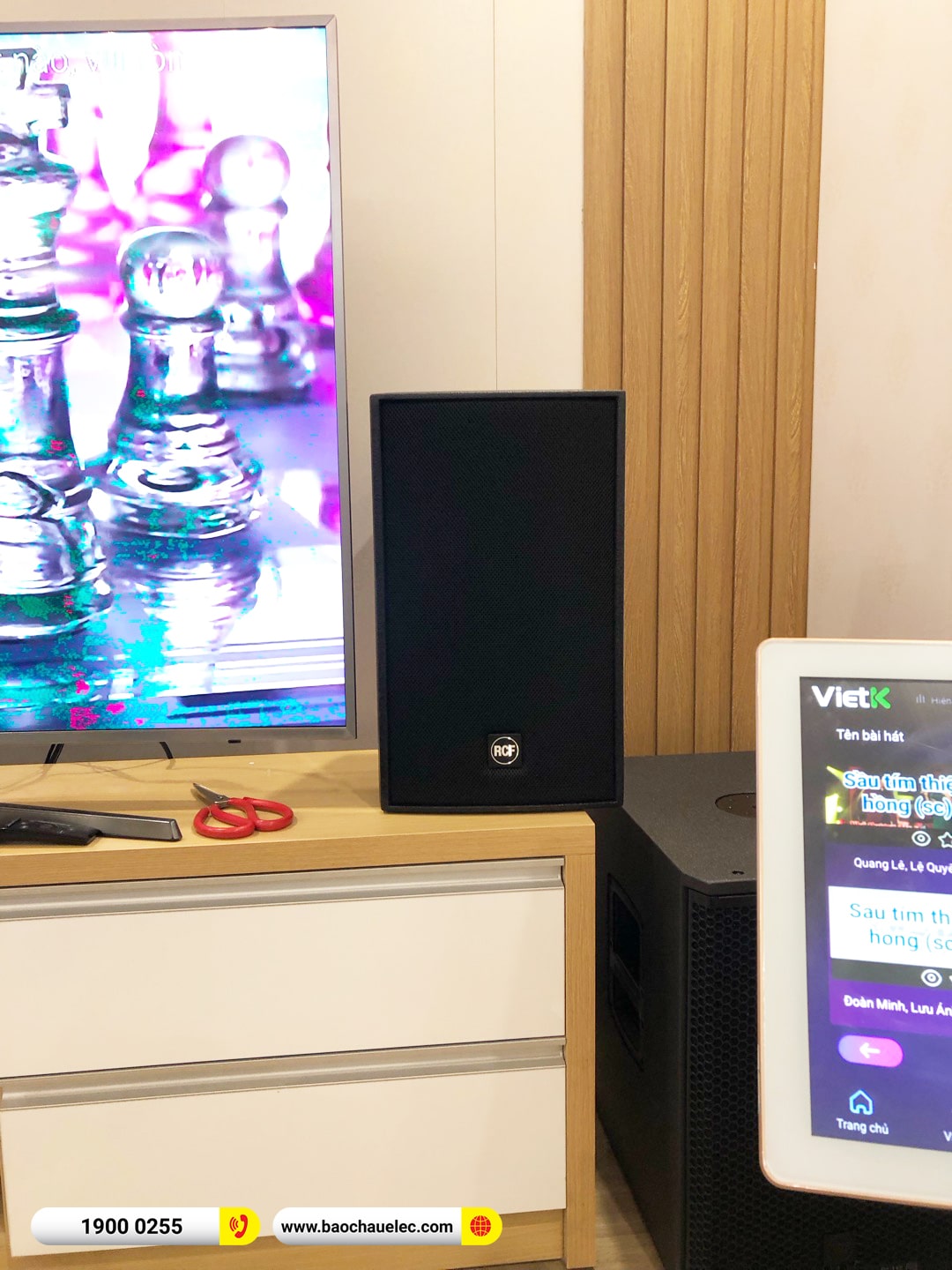 Lắp đặt d&agrave;n karaoke RCF khoảng 167tr cho anh Việt tại H&agrave; Nội (RCF C3110-126, IPS 2.5K, K9900II Luxury, 702AS MK3,...)