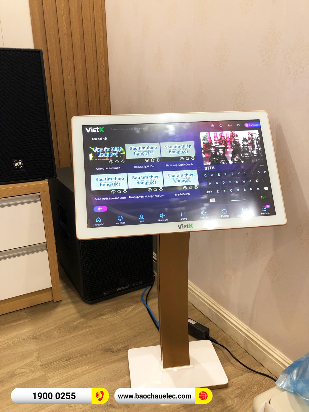 Lắp đặt d&agrave;n karaoke RCF khoảng 167tr cho anh Việt tại H&agrave; Nội (RCF C3110-126, IPS 2.5K, K9900II Luxury, 702AS MK3,...)