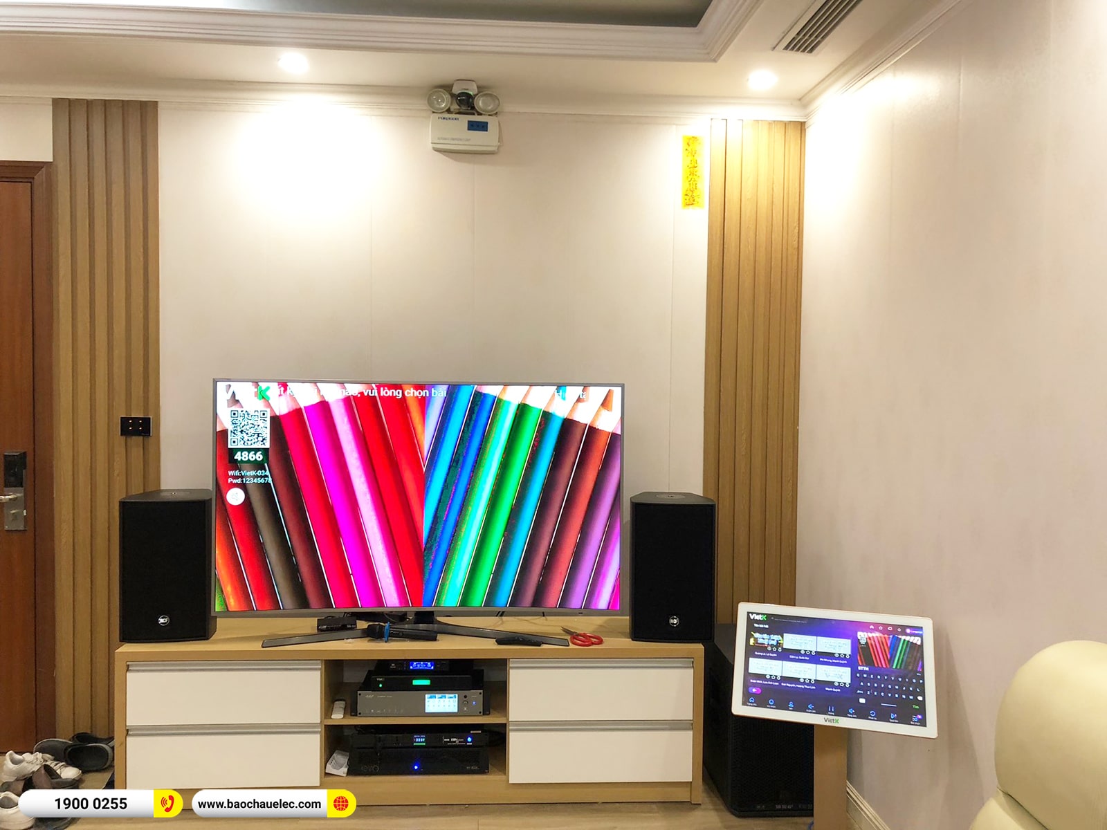 Lắp đặt d&agrave;n karaoke RCF khoảng 167tr cho anh Việt tại H&agrave; Nội (RCF C3110-126, IPS 2.5K, K9900II Luxury, 702AS MK3,...)