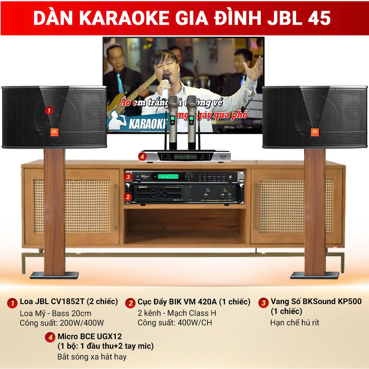 bộ dàn karaoke JBL 45