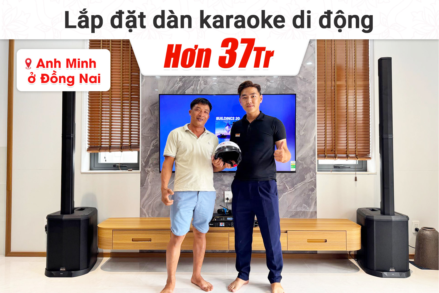 Lắp đặt dàn karaoke di động Alto hơn 37tr cho anh Minh tại Đồng Nai