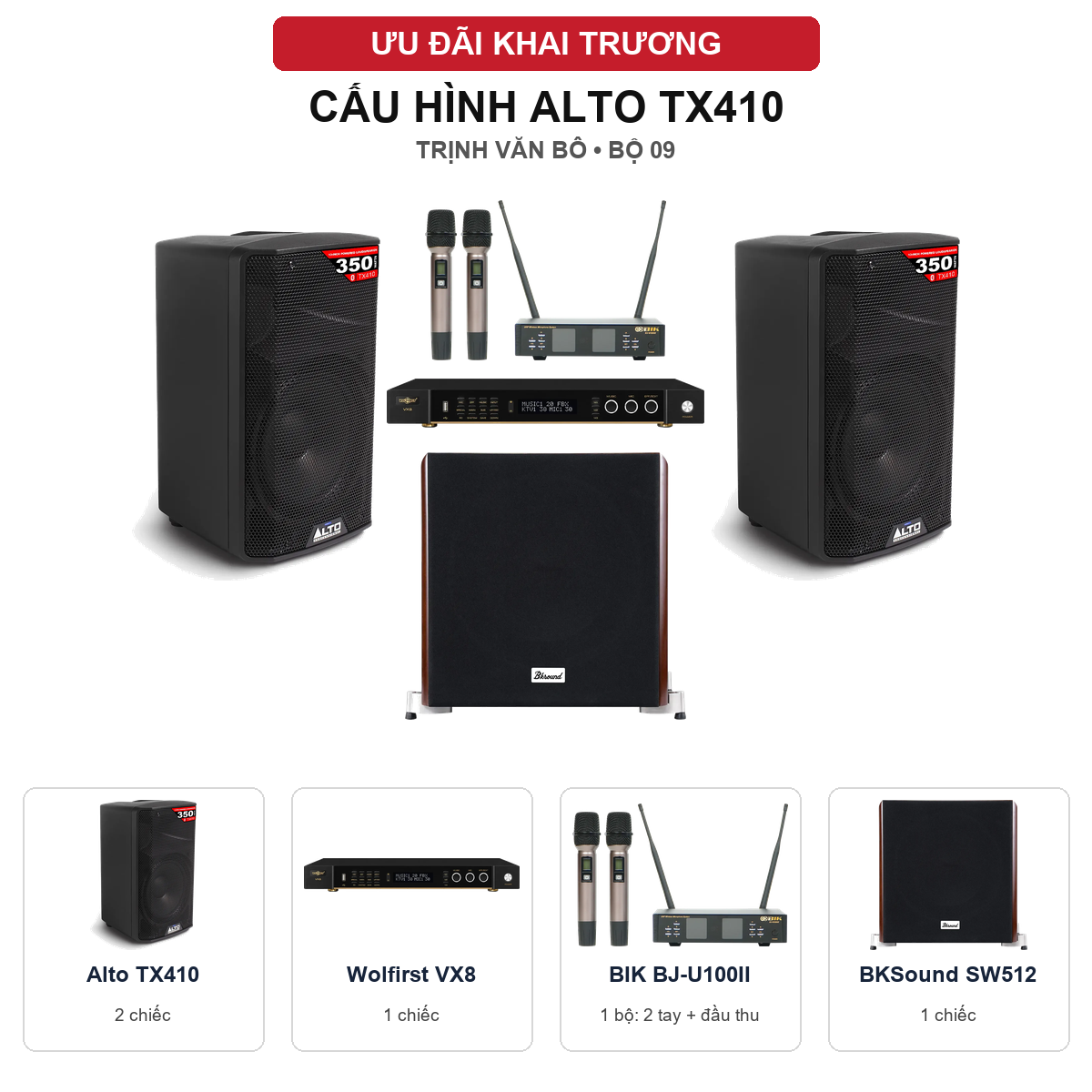 Cấu hình Alto TX410 - Bộ 09