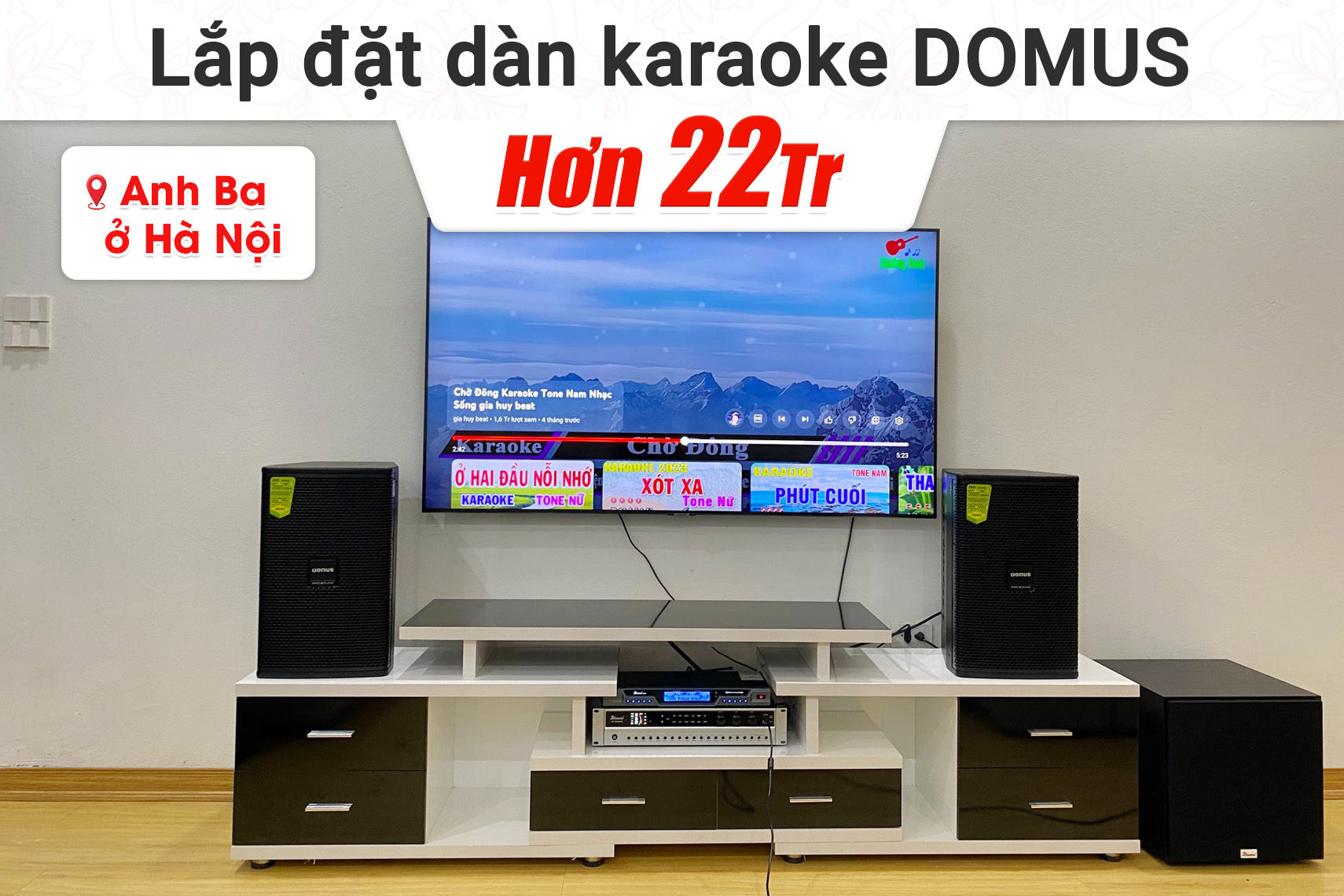 dàn karaoke gia đình anh Ba