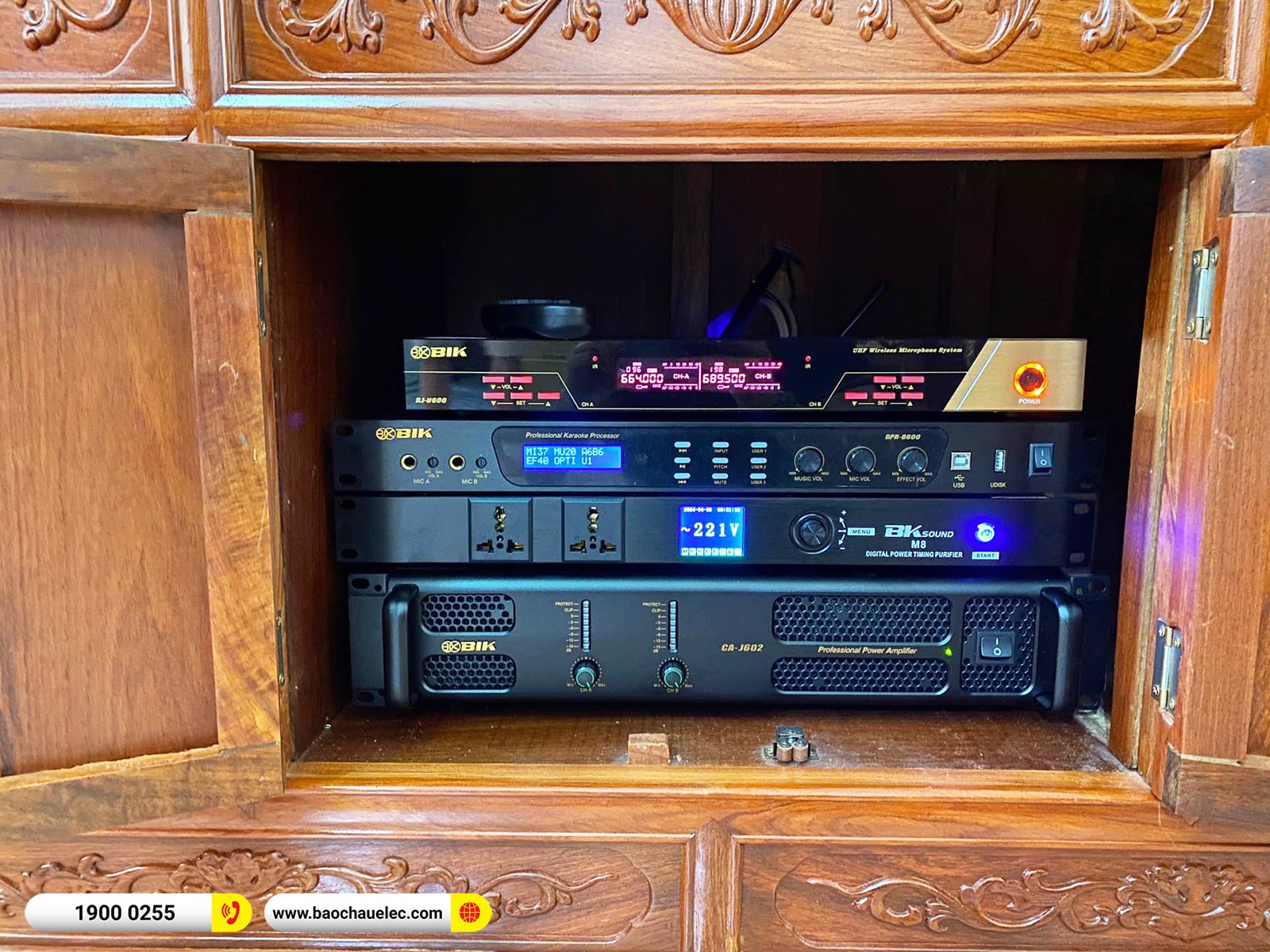 Lắp đặt d&agrave;n karaoke BIK gần 45tr cho anh Bắc tại Bắc Ninh