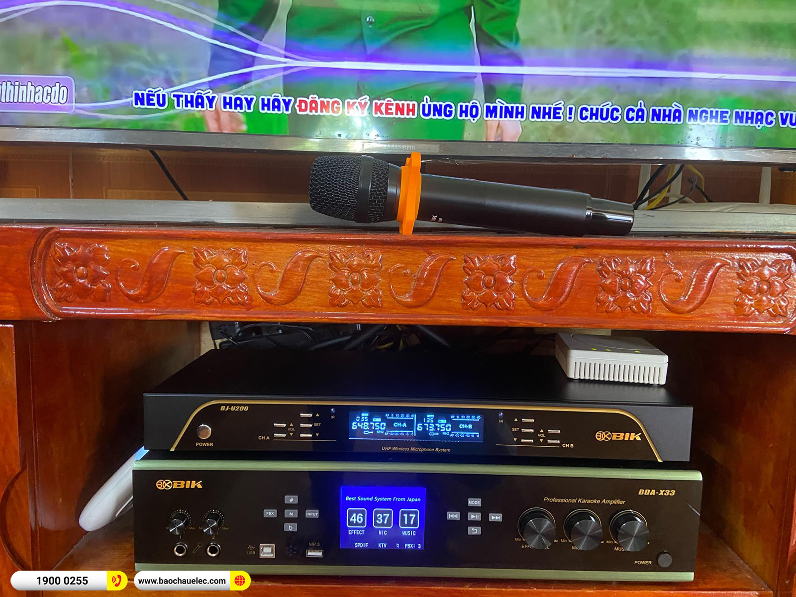Lắp đặt d&agrave;n karaoke BIK hơn 17tr cho anh Chiến tại Quảng Ninh