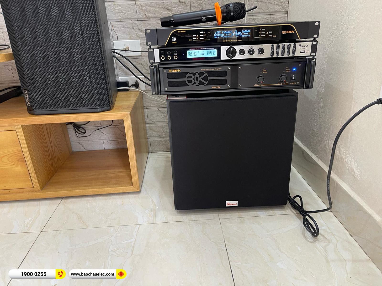 Lắp đặt dàn karaoke Denon hơn 32tr cho anh Chung tại Hà Nội